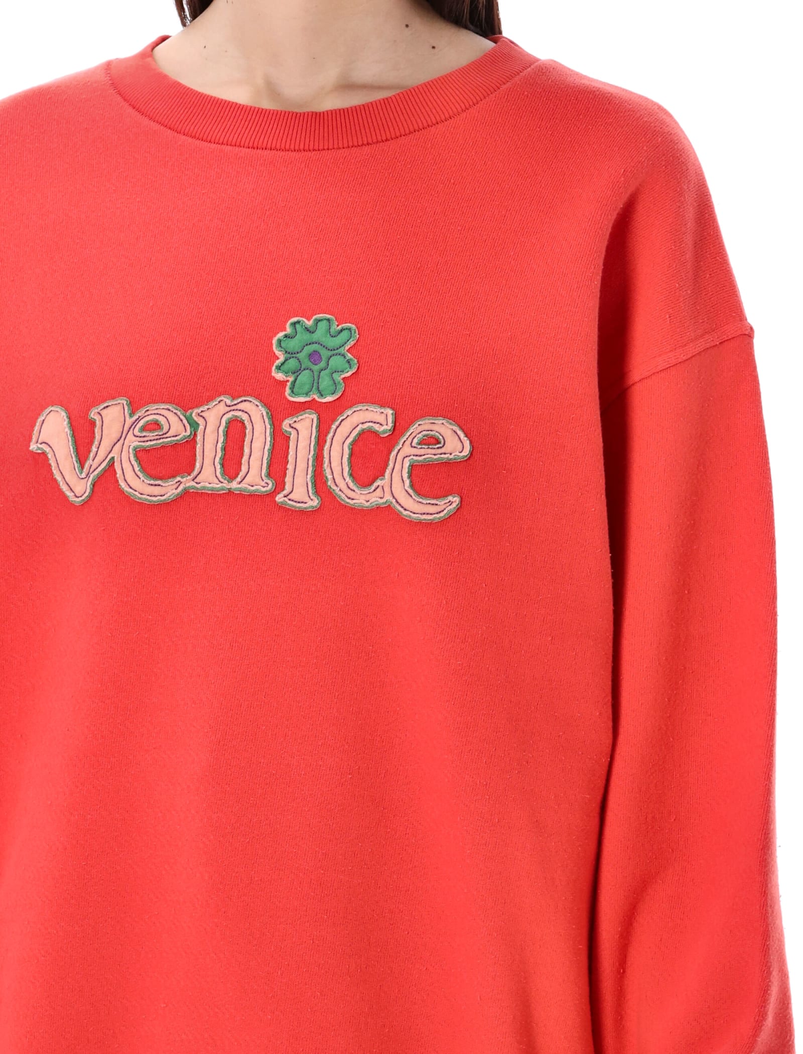 Shop Erl Venice Sweatshirt In Red