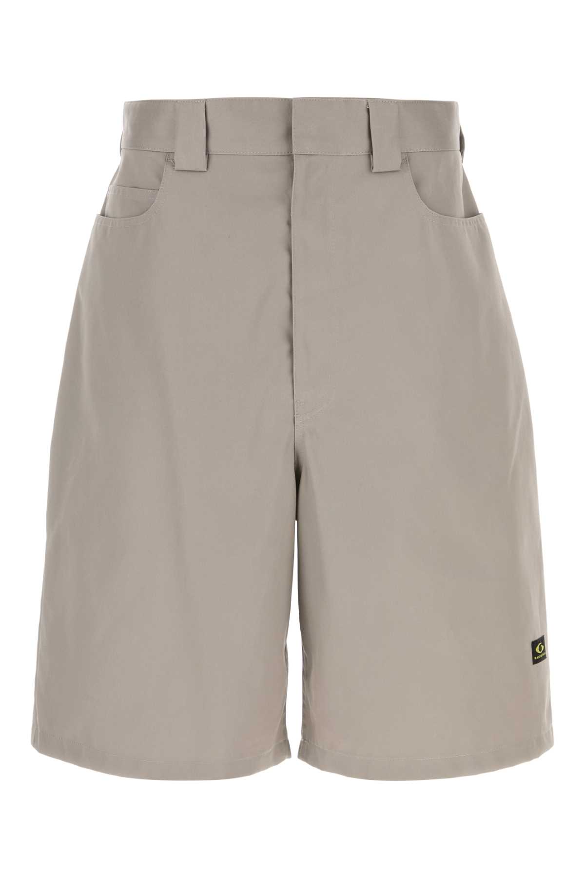 Balenciaga Twill Bermuda Shorts With Belt Loops And Pockets In Brown