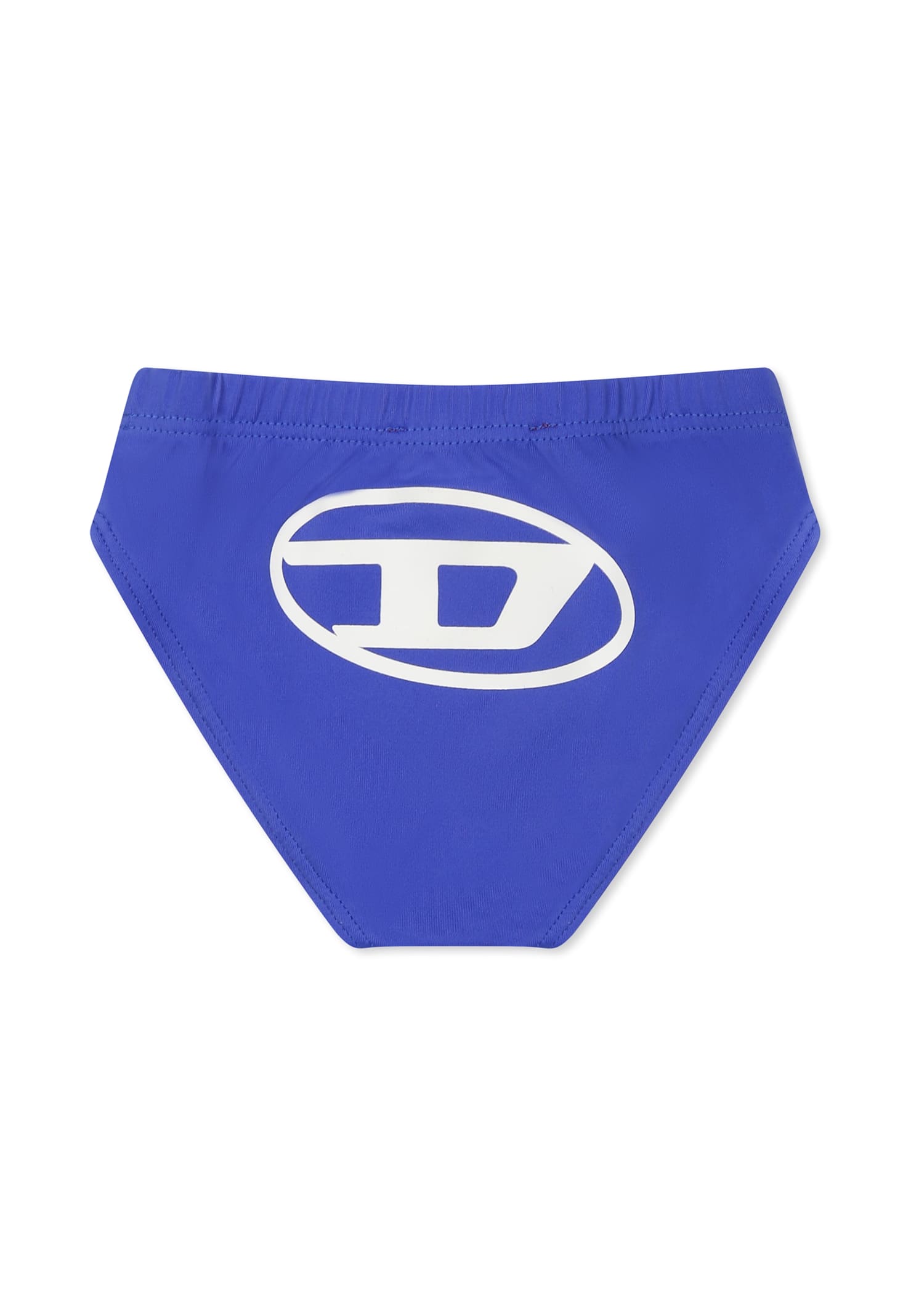 Diesel Blue Swim Briefs For Baby Boy With Logo In Blue
