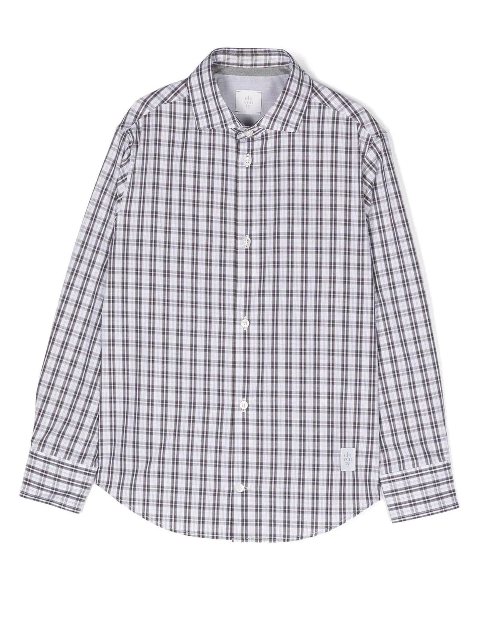 Eleventy Grey Cotton Shirt