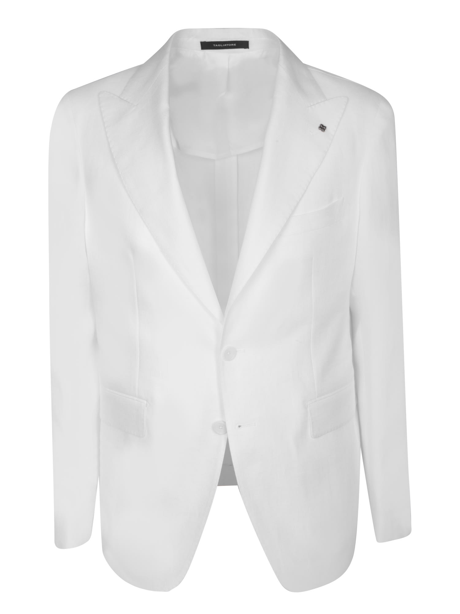 Shop Tagliatore Vesuvio White Jacket