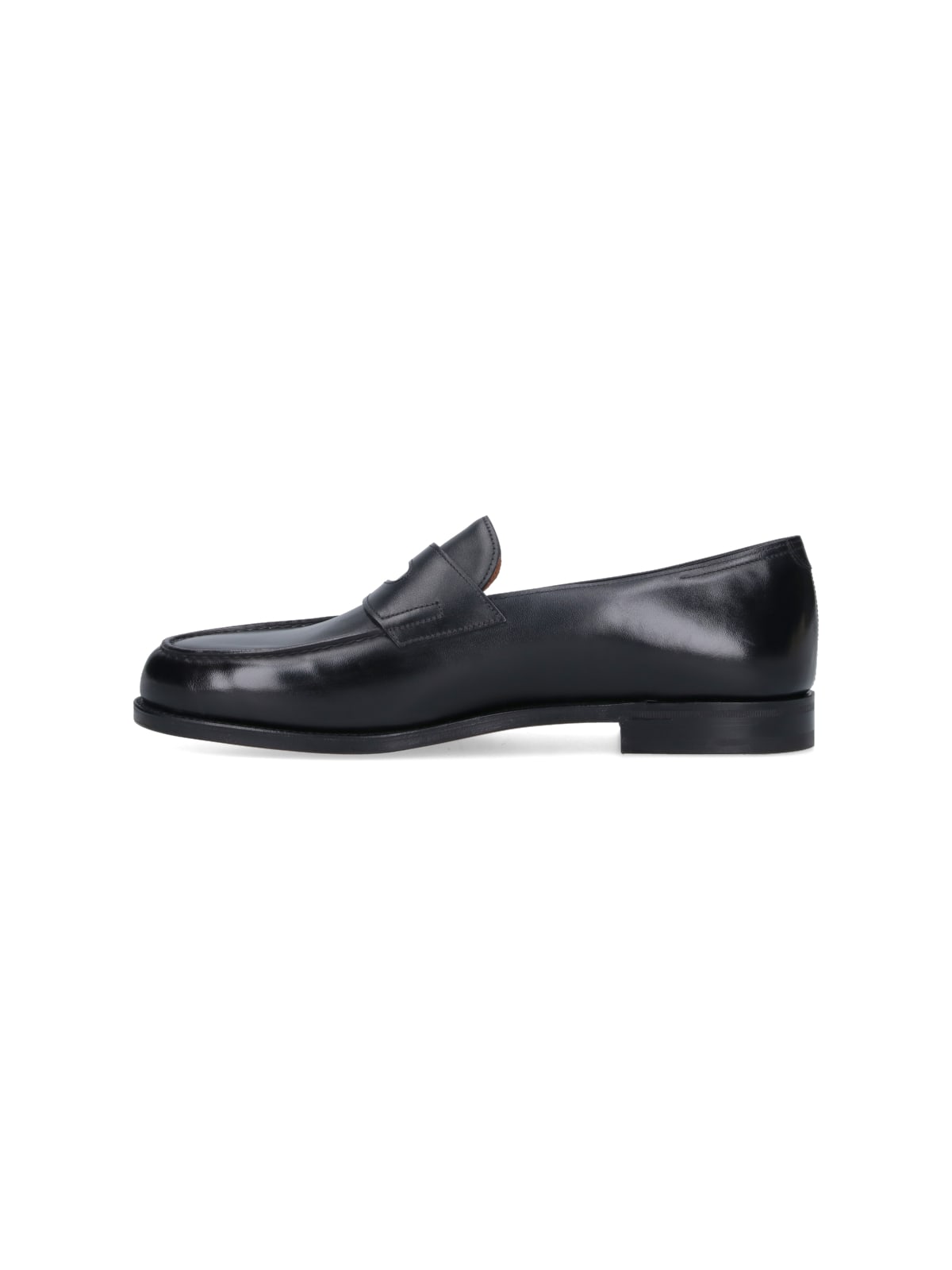 John Lobb Lopez Leather Loafers In Black