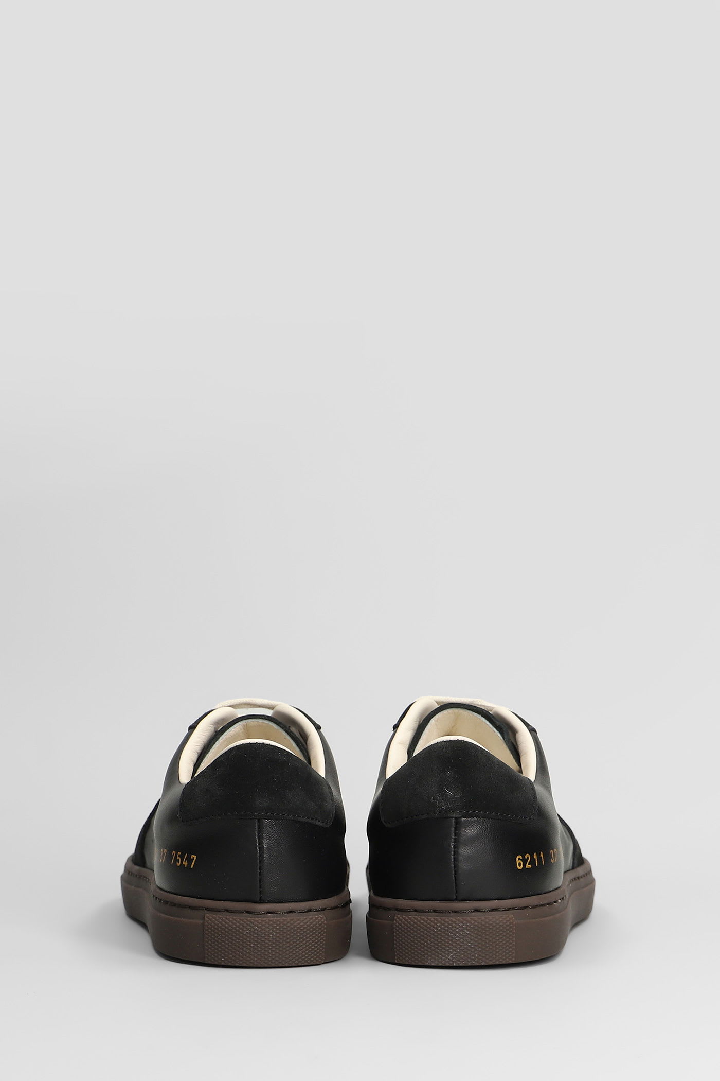 Common Projects Bball Slim Sneakers In Black Suede And Leather In Black