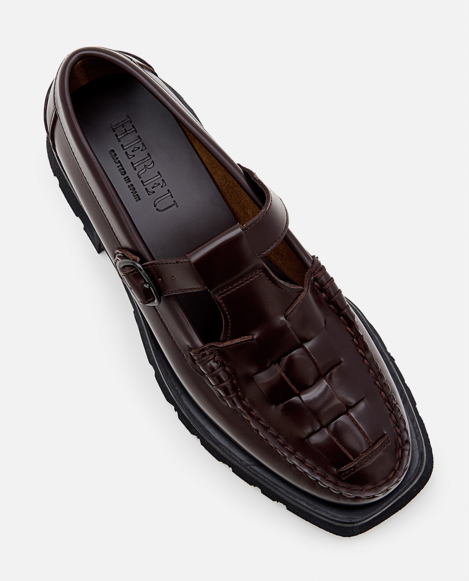 Shop Hereu Soller Sport Leather Loafer In Brown