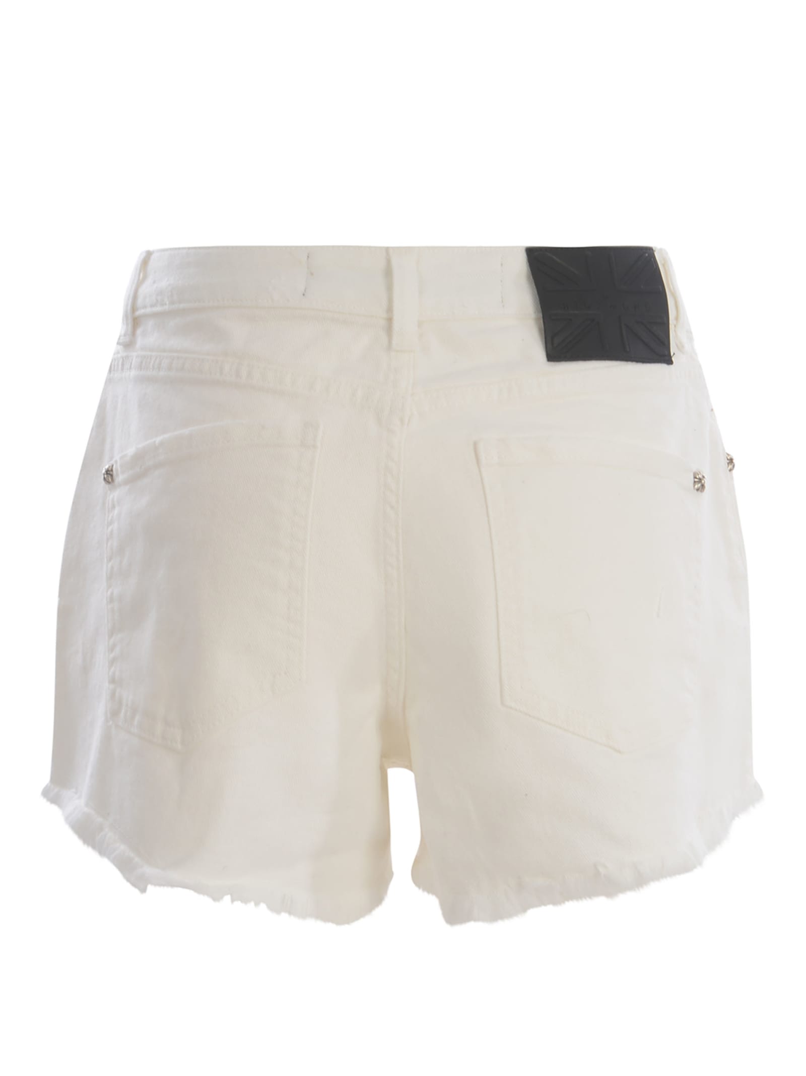 Shop Richmond Shorts  Fukuja Made Of Denim In Bianco