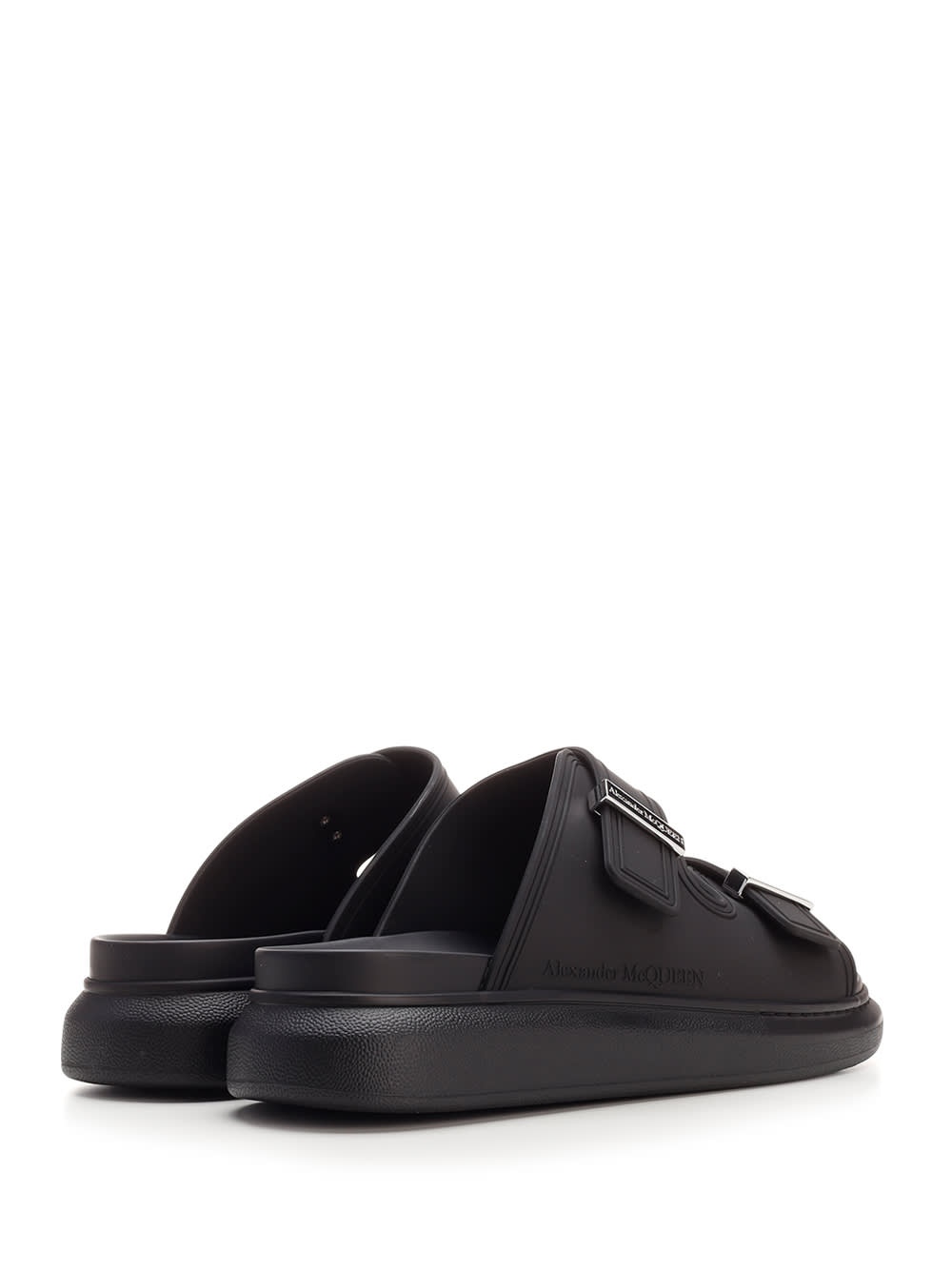 Shop Alexander Mcqueen Black Hybrid Sandals