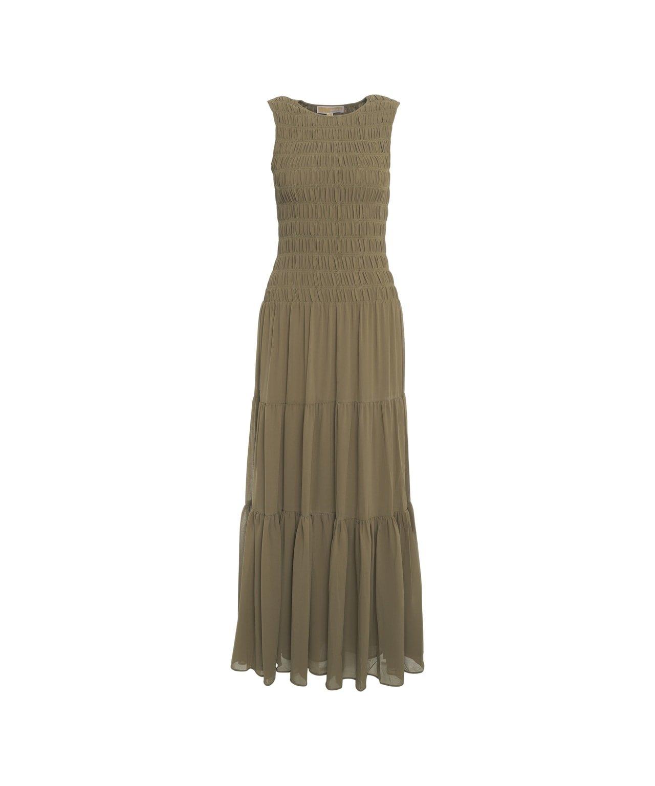 Smocked Georgette Tank Dress