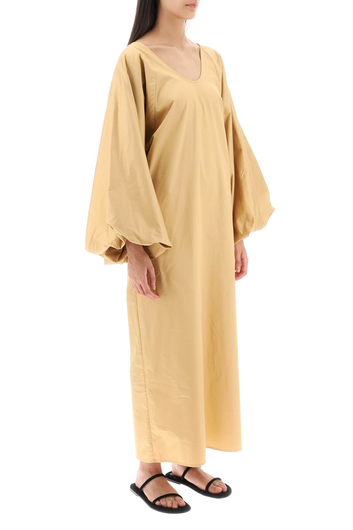 Shop By Malene Birger Parida Maxi Dress In Organic Cotton In Light Camel (beige)