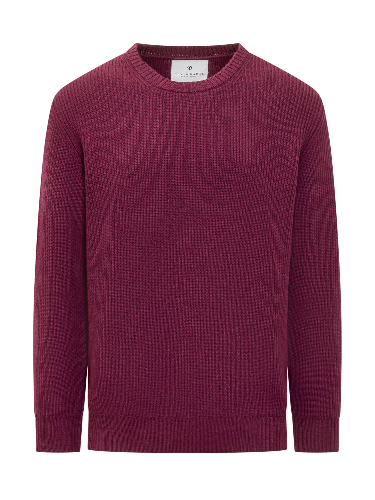 Shop Seven Gauge Merino Sweater In Bordeaux