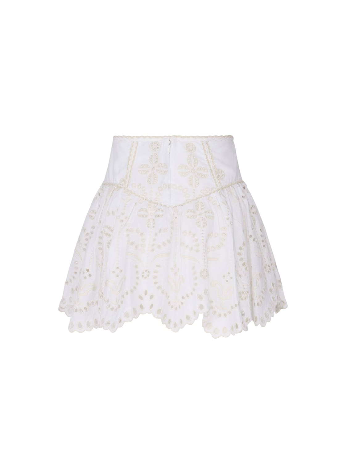 Shop Charo Ruiz Pauline Skirt In Broderie Anglaise In White