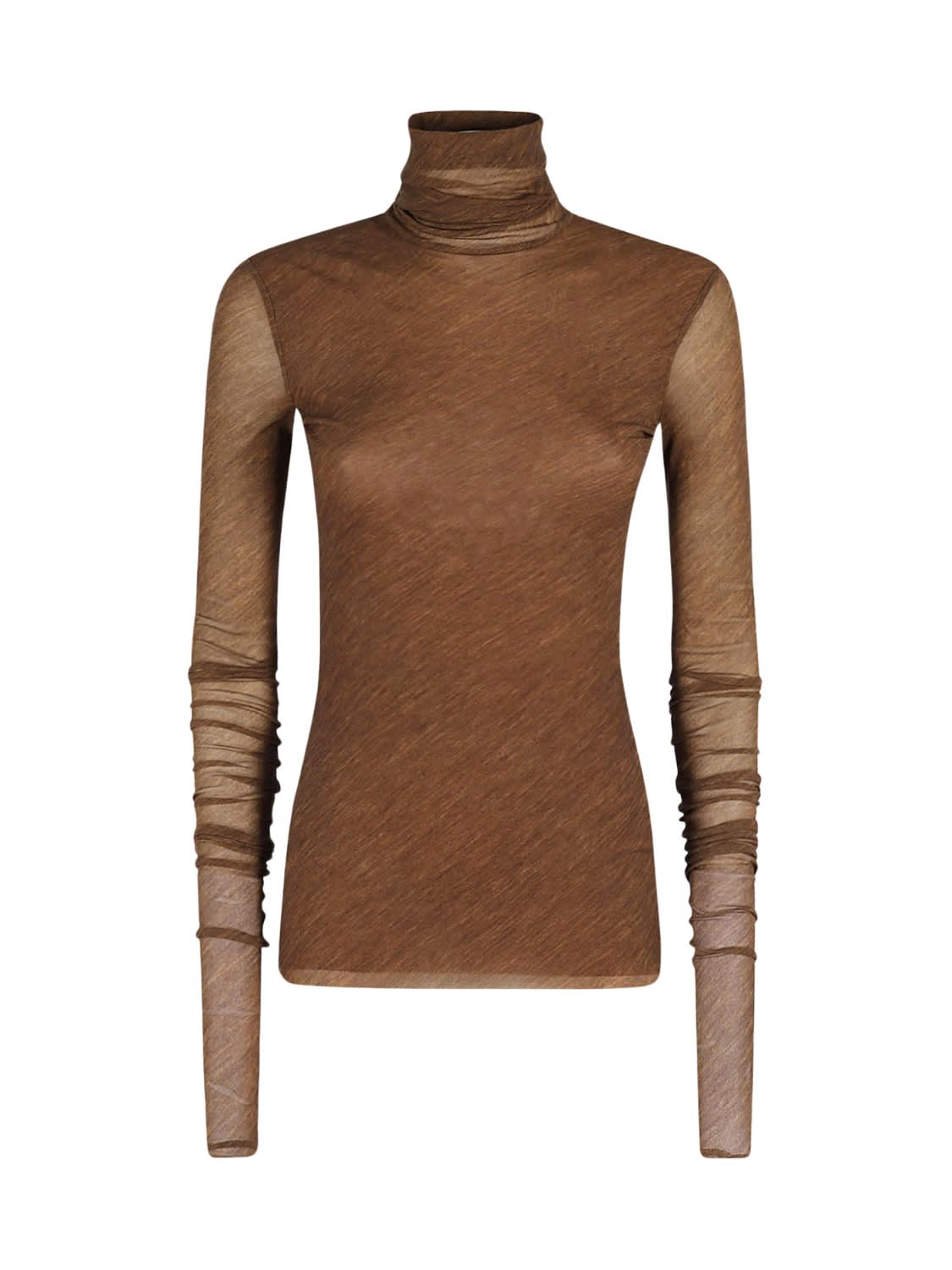 Brown Tulle Sweater