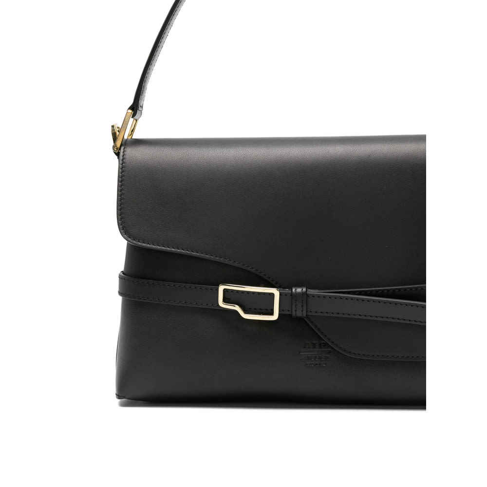 Atp Atelier Lierna Leather Shoulder Bag In Black