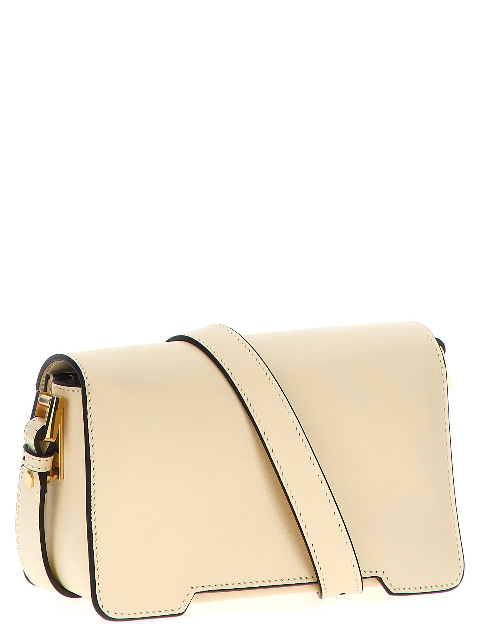 Shop Marni Trunkaroo Mini Shoulder Bag In White