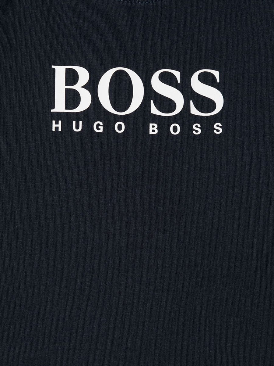 Shop Hugo Boss Long Sleeve Tee Shirt In Blue