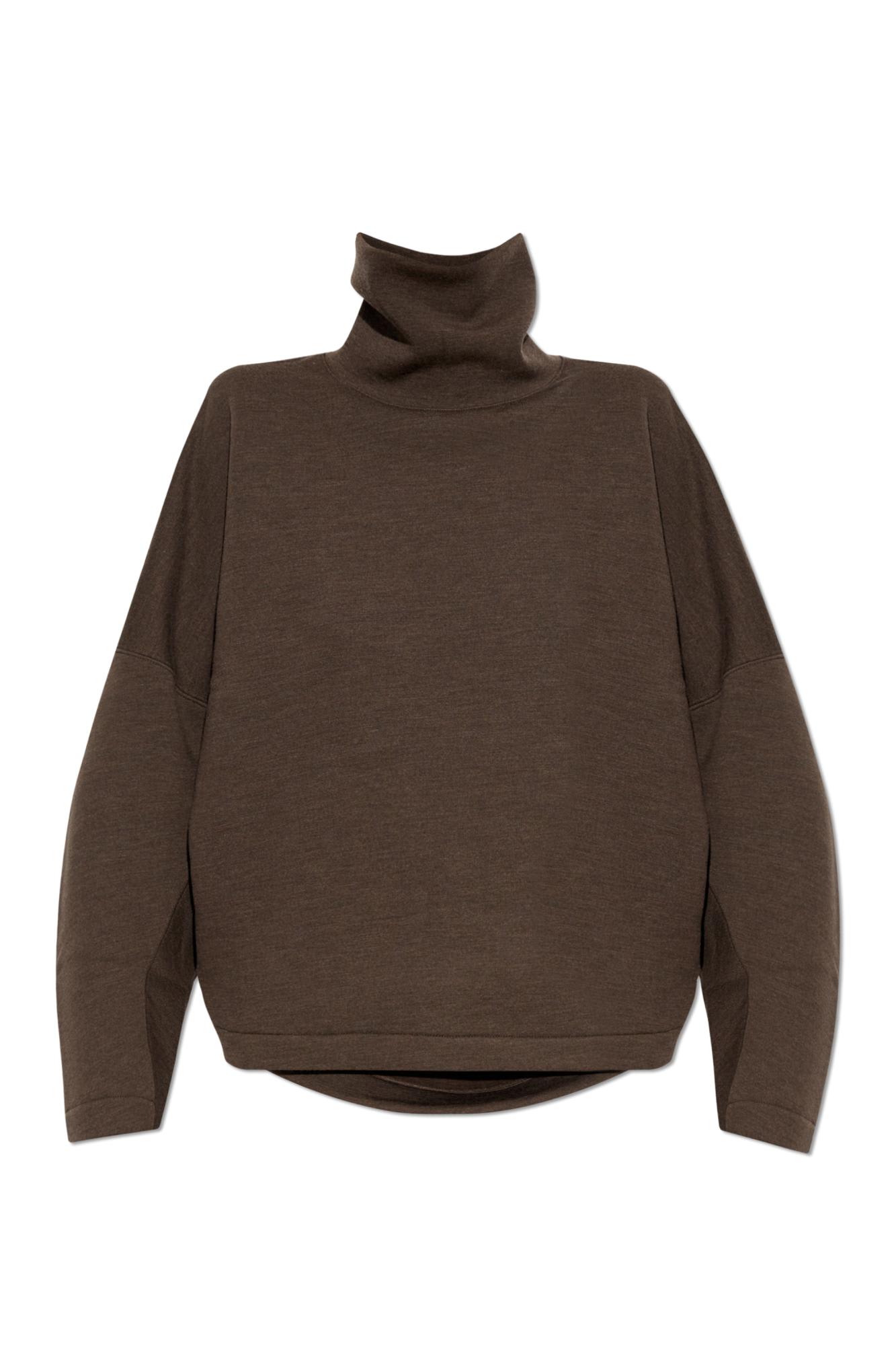 Shop Lemaire Wool Sweatshirt In Brown