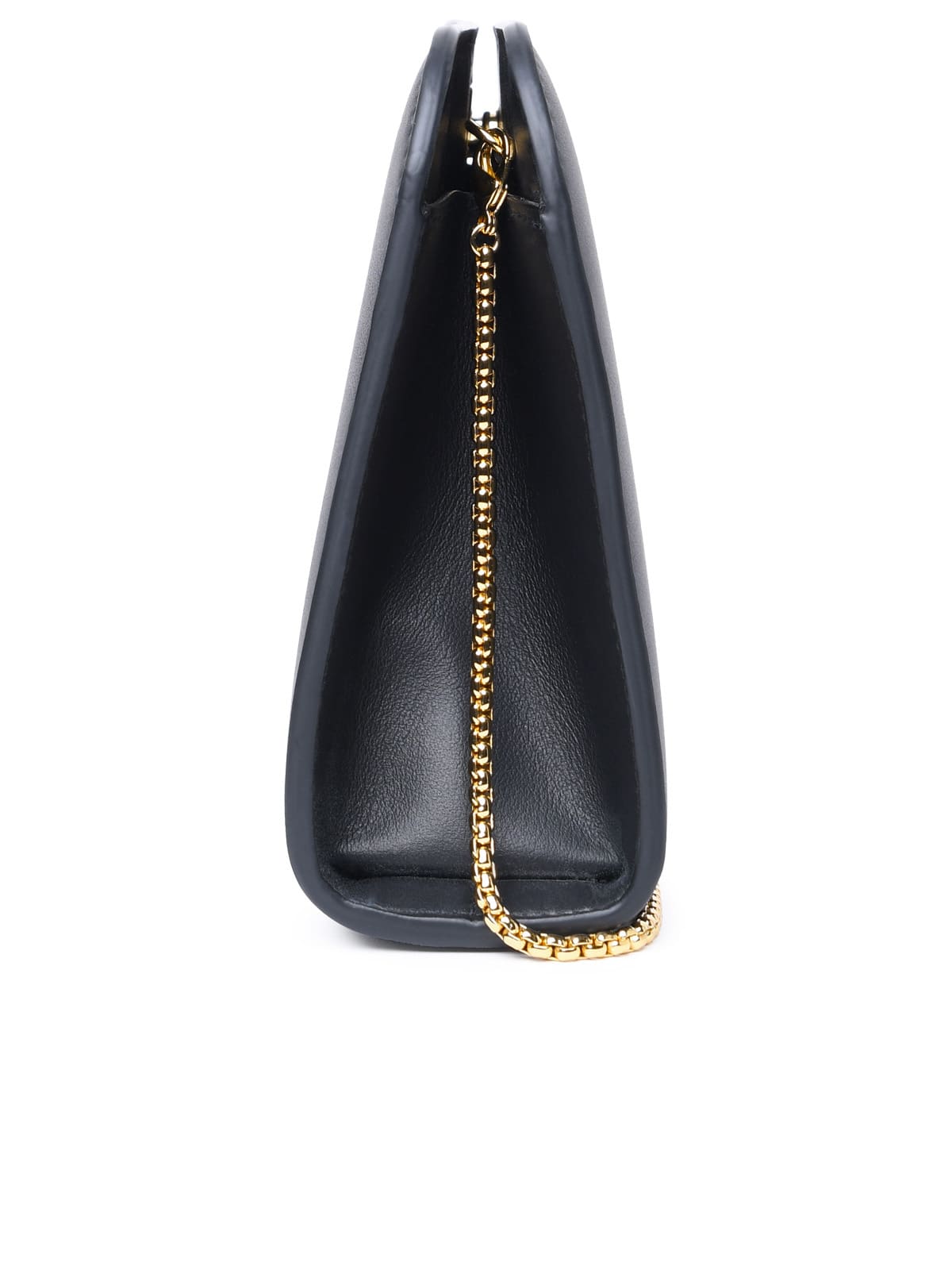 Shop Ferragamo Diana Mini Clutch Bag In Black Calf Leather