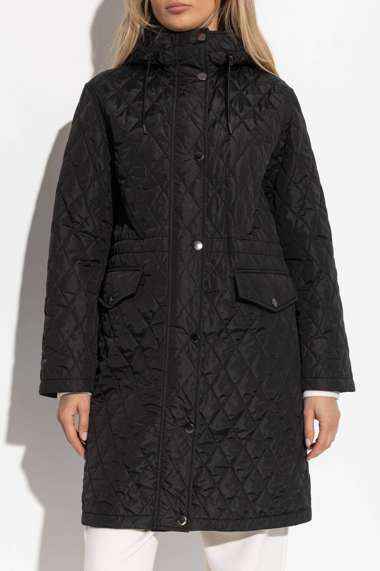 Burberry Quilted Nylon Parka In Black