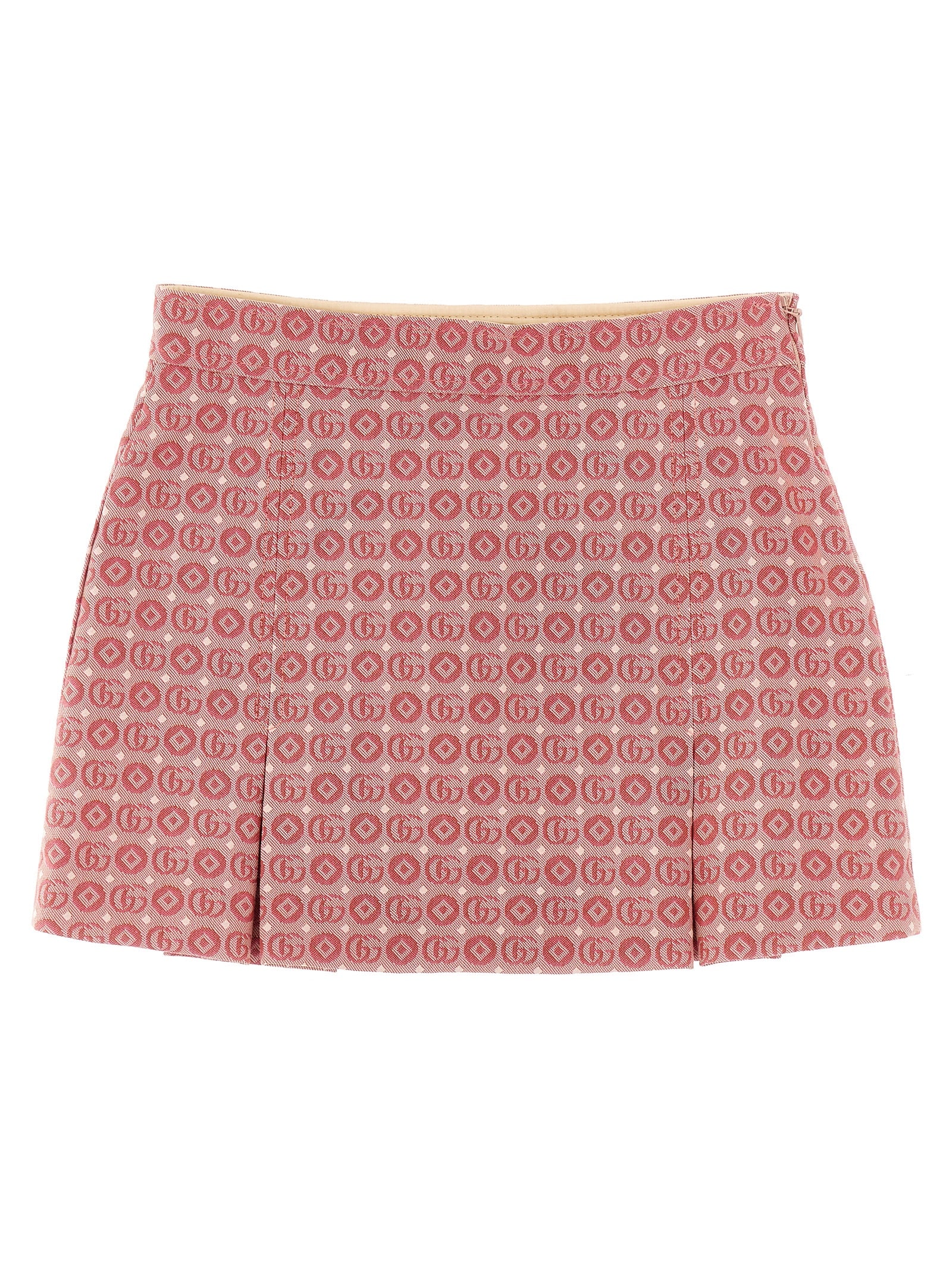 Shop Gucci Double G Skirt In Pink