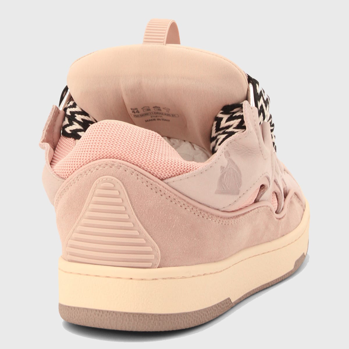 Lanvin Curb Pink Leather Blend Sneakers In Multi