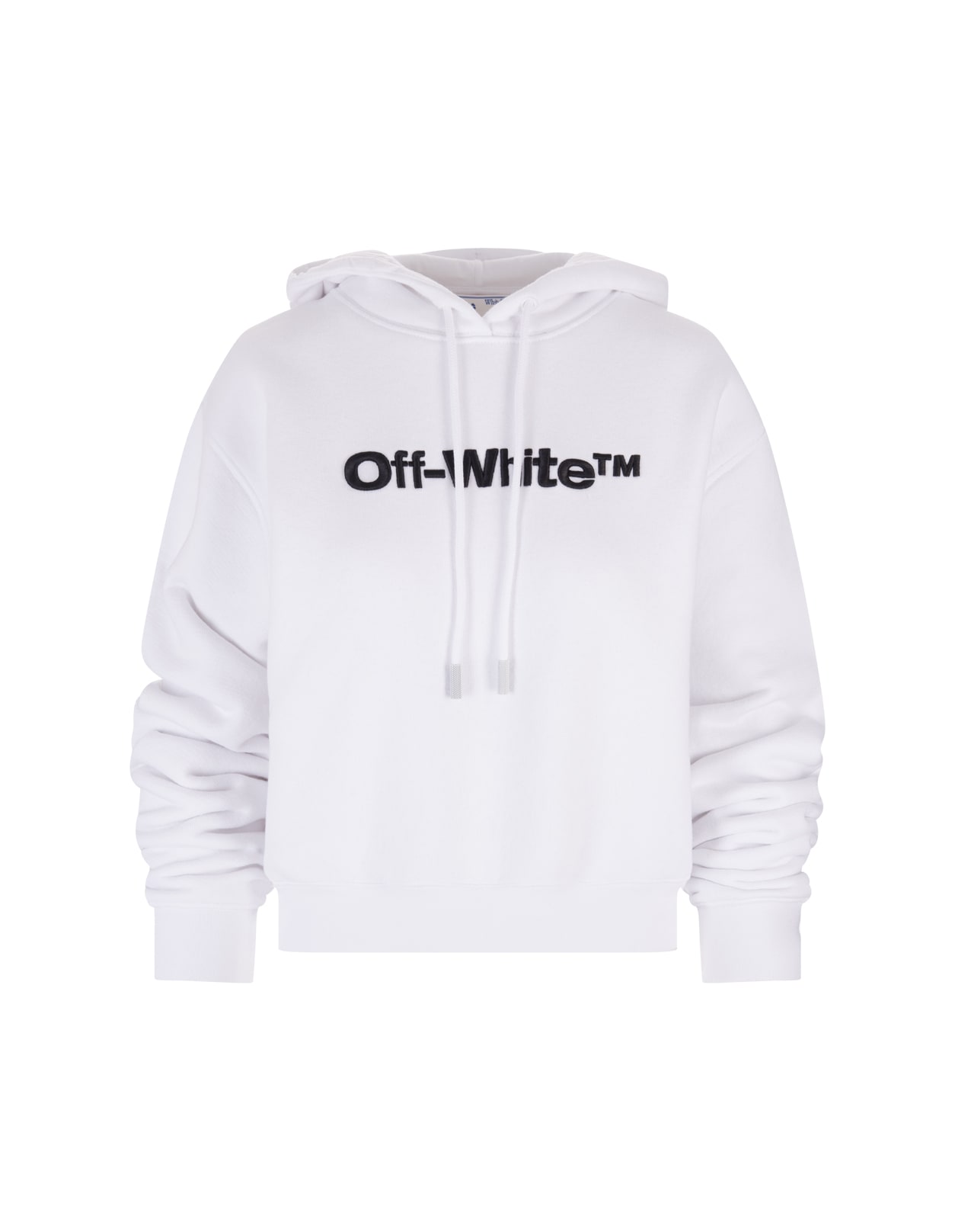 Off-White Woman White Hoodie With Contrast Logo