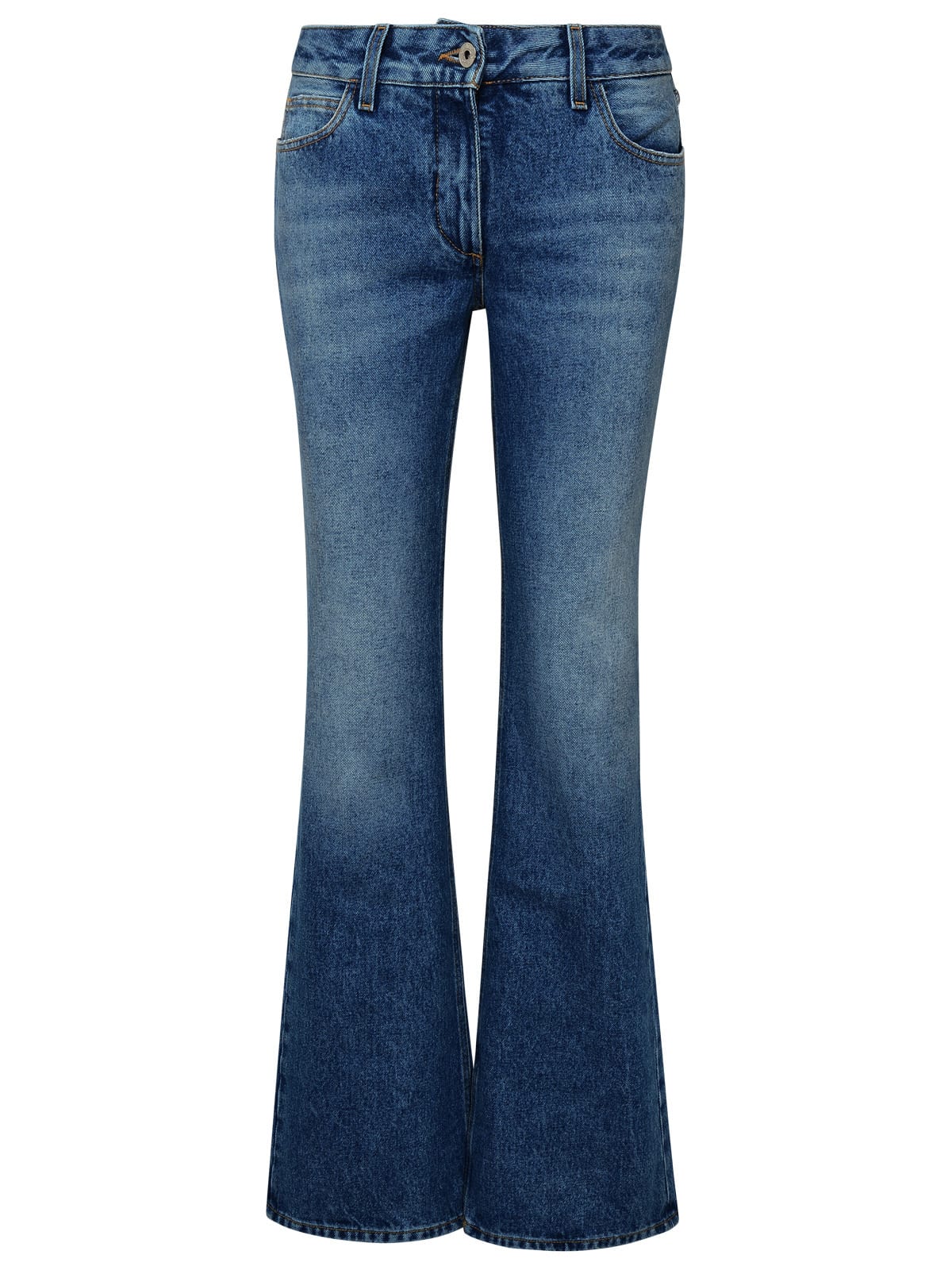 Flare Blue Cotton Jeans