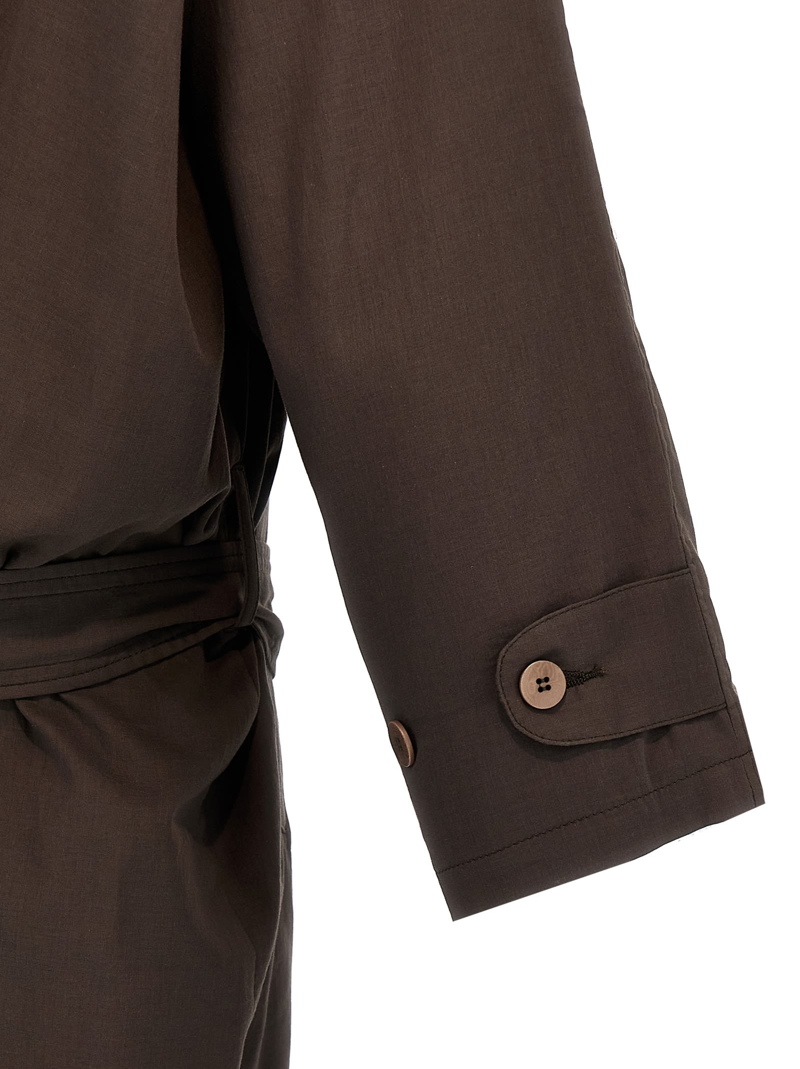Magliano Sophisticated Waist Belted Coat In Brown