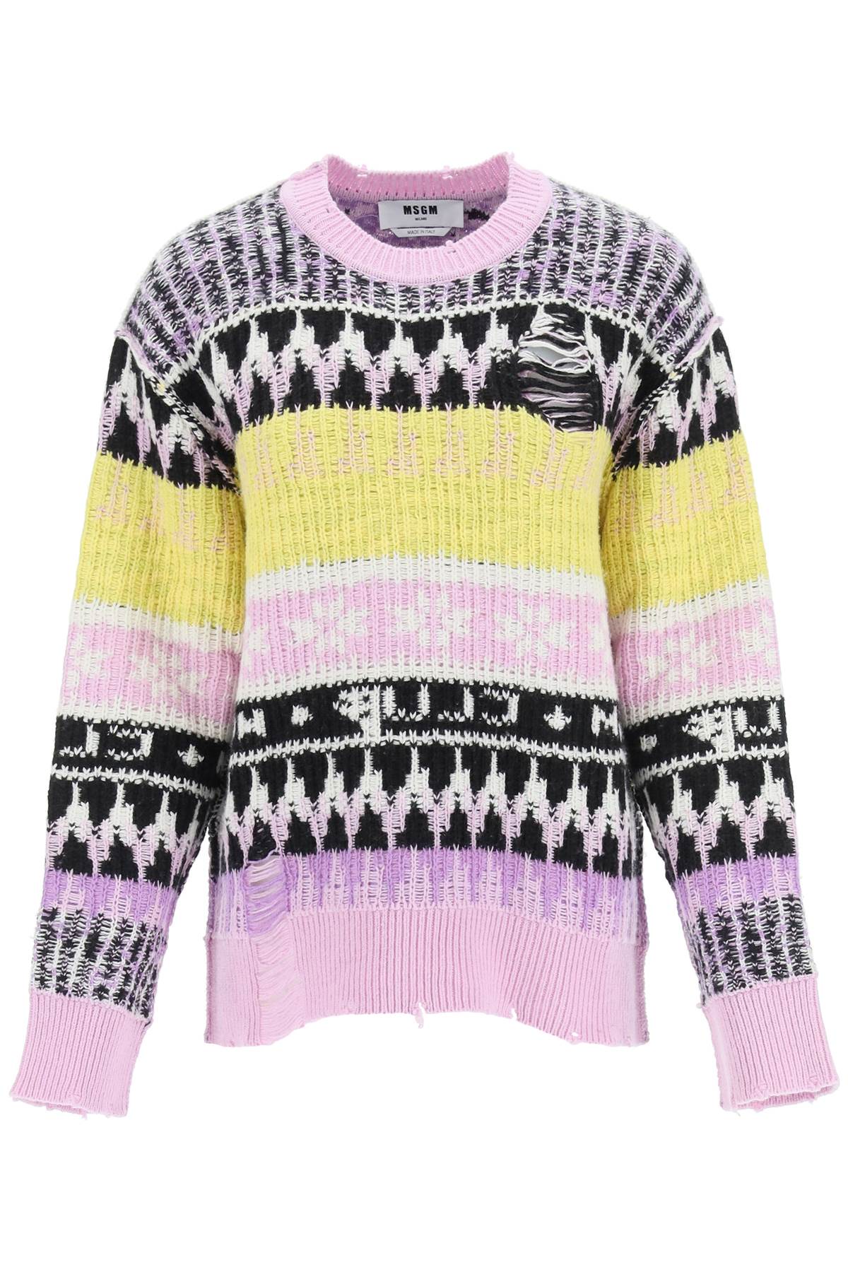 MSGM Jacquard Wool Sweater