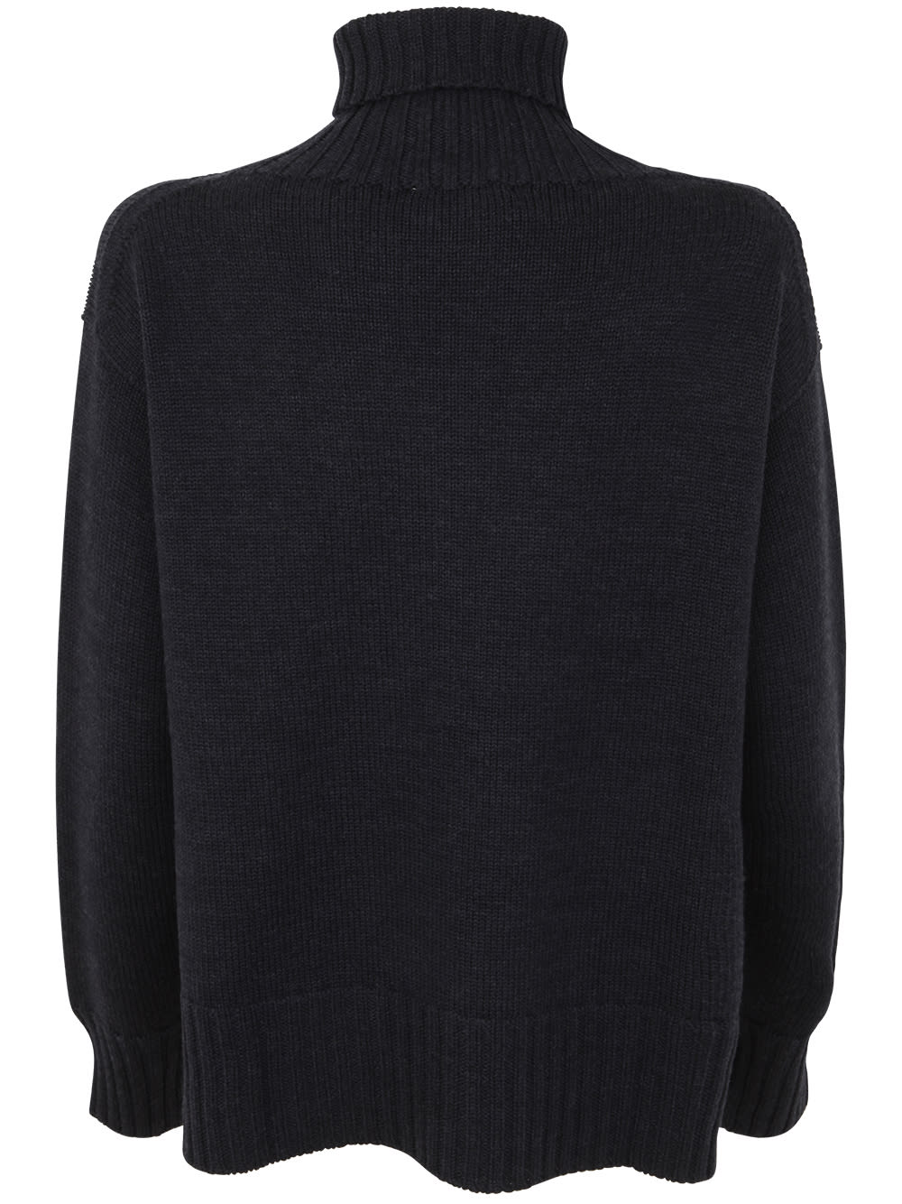 Shop Drumohr Long Sleeves Turtle Neck Oversized Sweater In Anthracite Grey