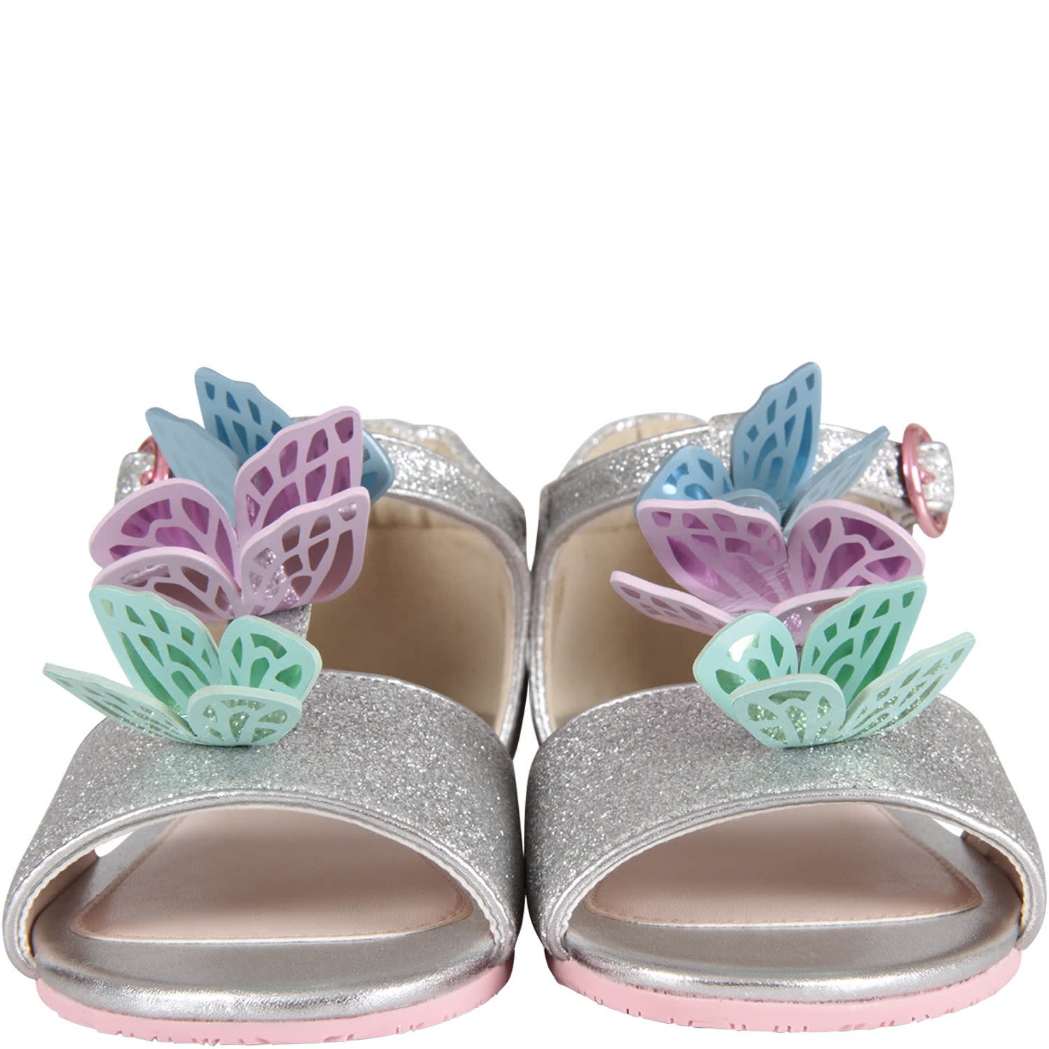 infant silver sandals