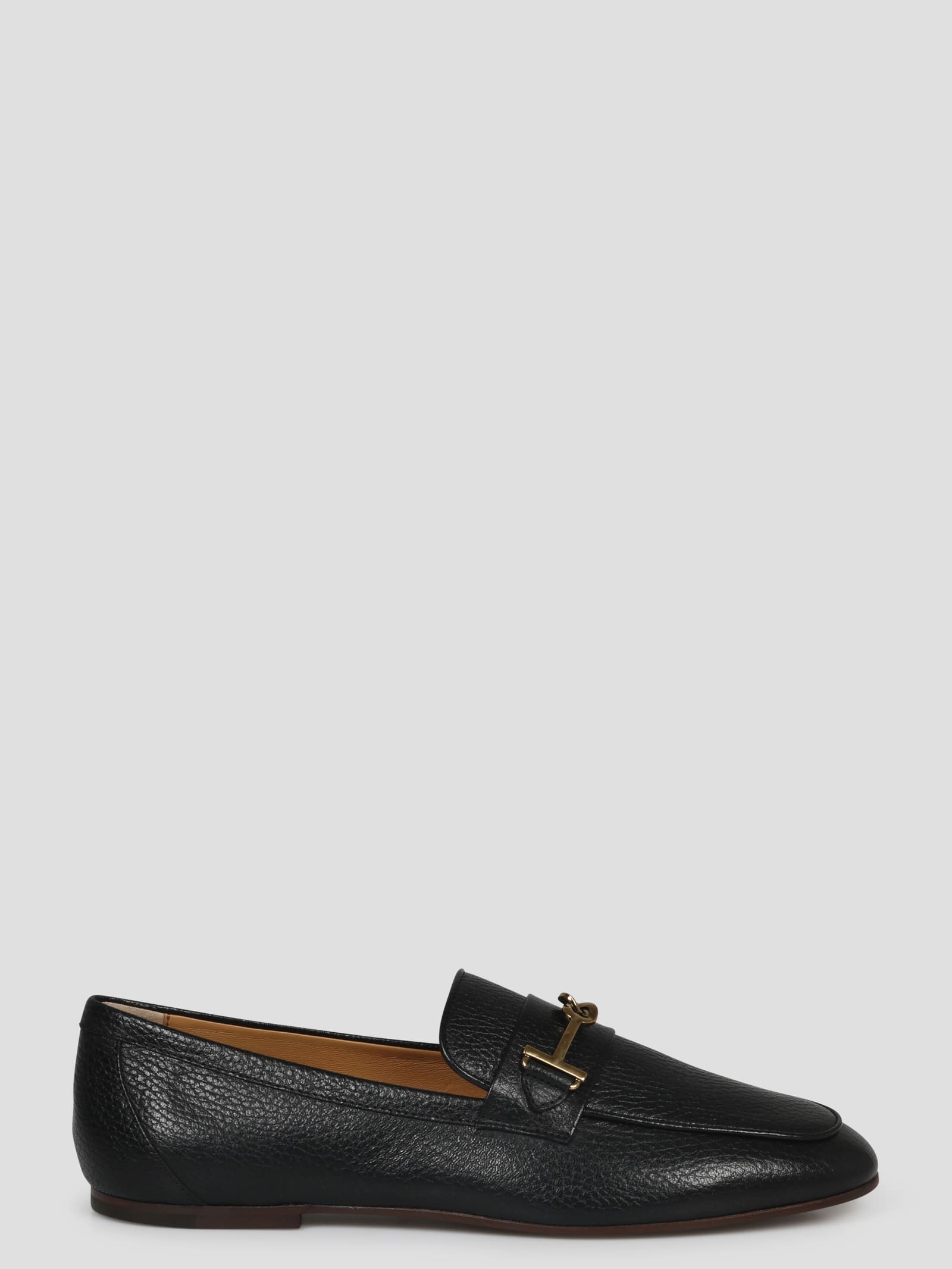 TOD'S T RING LEATHER LOAFERS