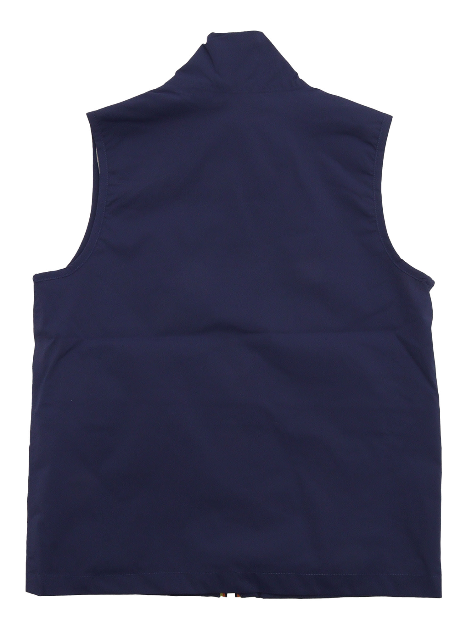 K-way P. Valen Stretch Nylon Jersey Waistcoat In Blue