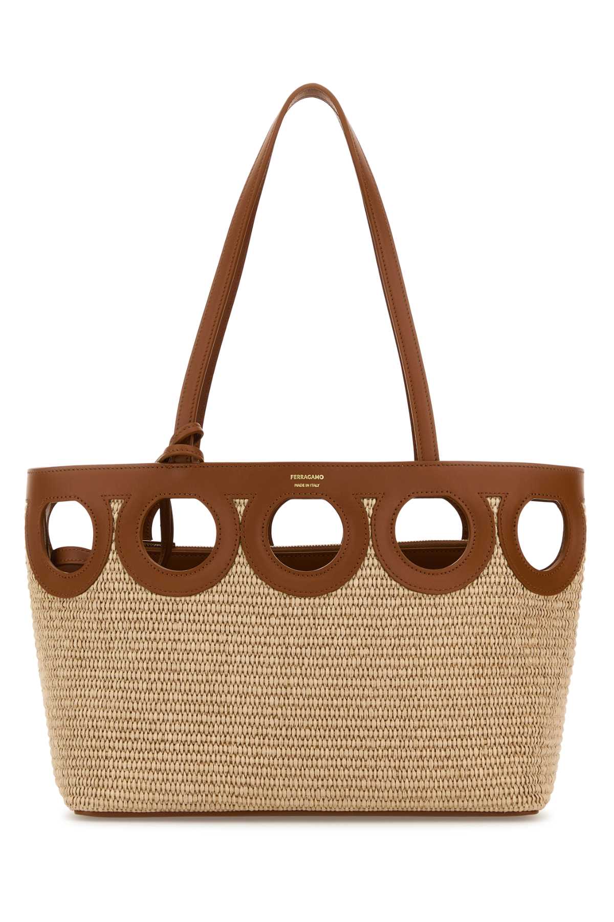 Ferragamo Raffia Shopping Bag