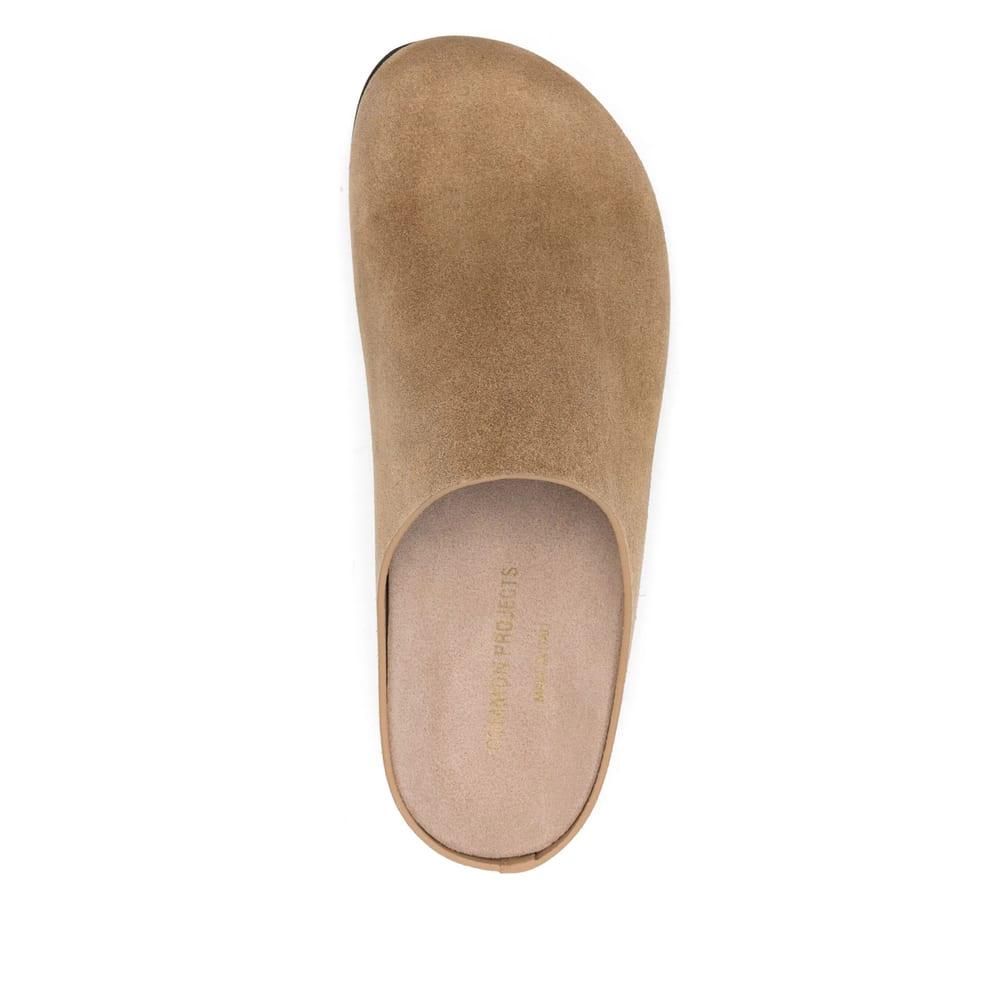 Common Projects Logo Flat Mules In Multi