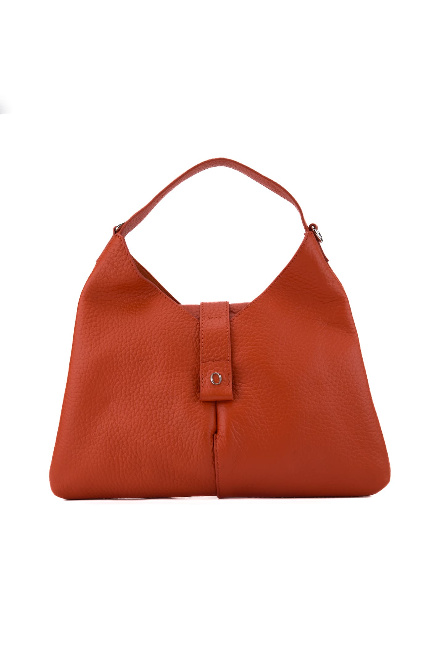 Shop Orciani Vita Soft Small Leather Bag In Papavero