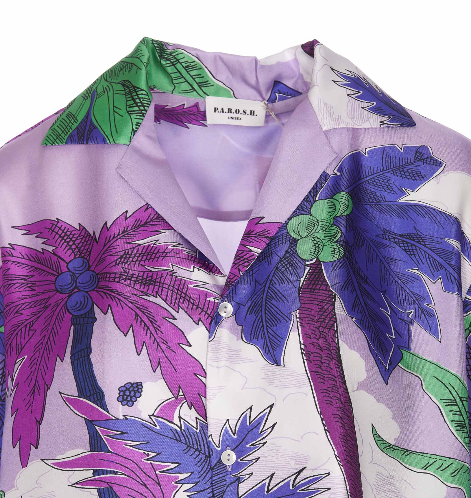 Shop P.a.r.o.s.h Sepalm Shirt In Purple