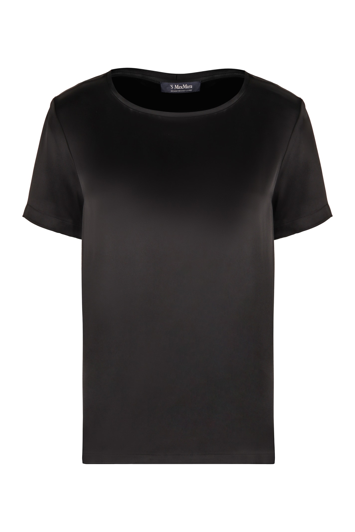 Shop 's Max Mara Rebecca Satin T-shirt In Black