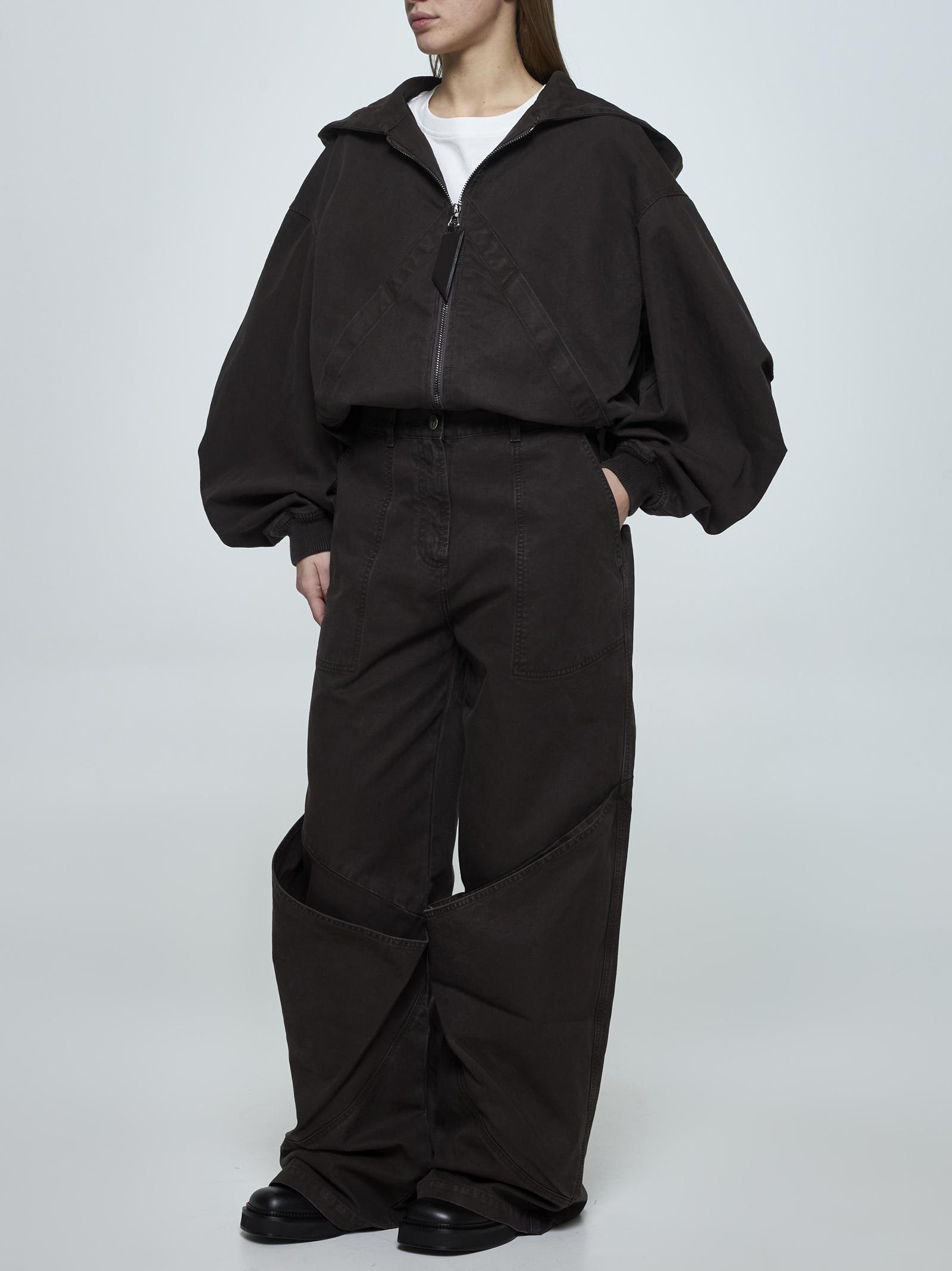 Attico Baggy Multi-pocket Pants In Brown