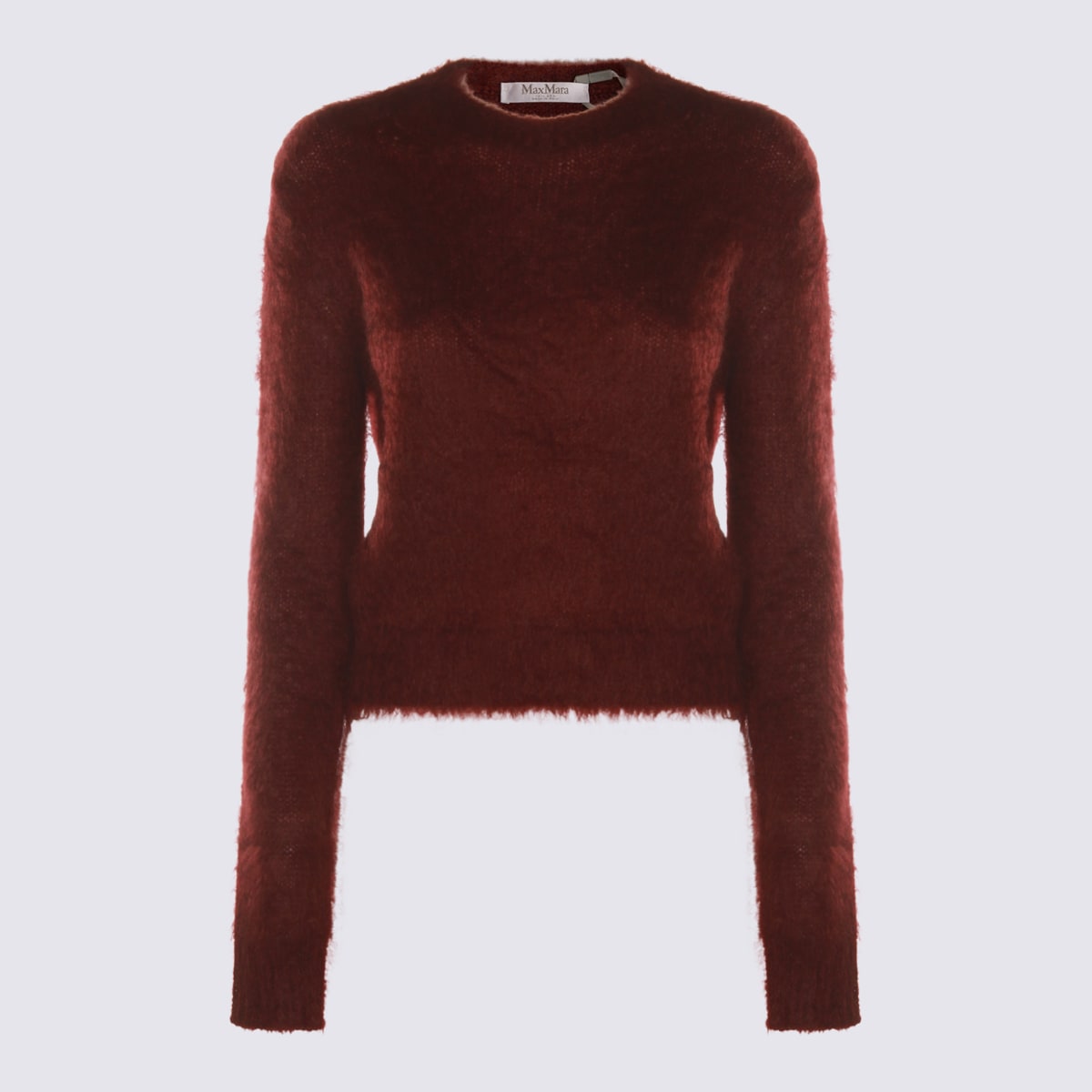 Max Mara Cherry Wool Adatti1234 Knitwear In Burgundy