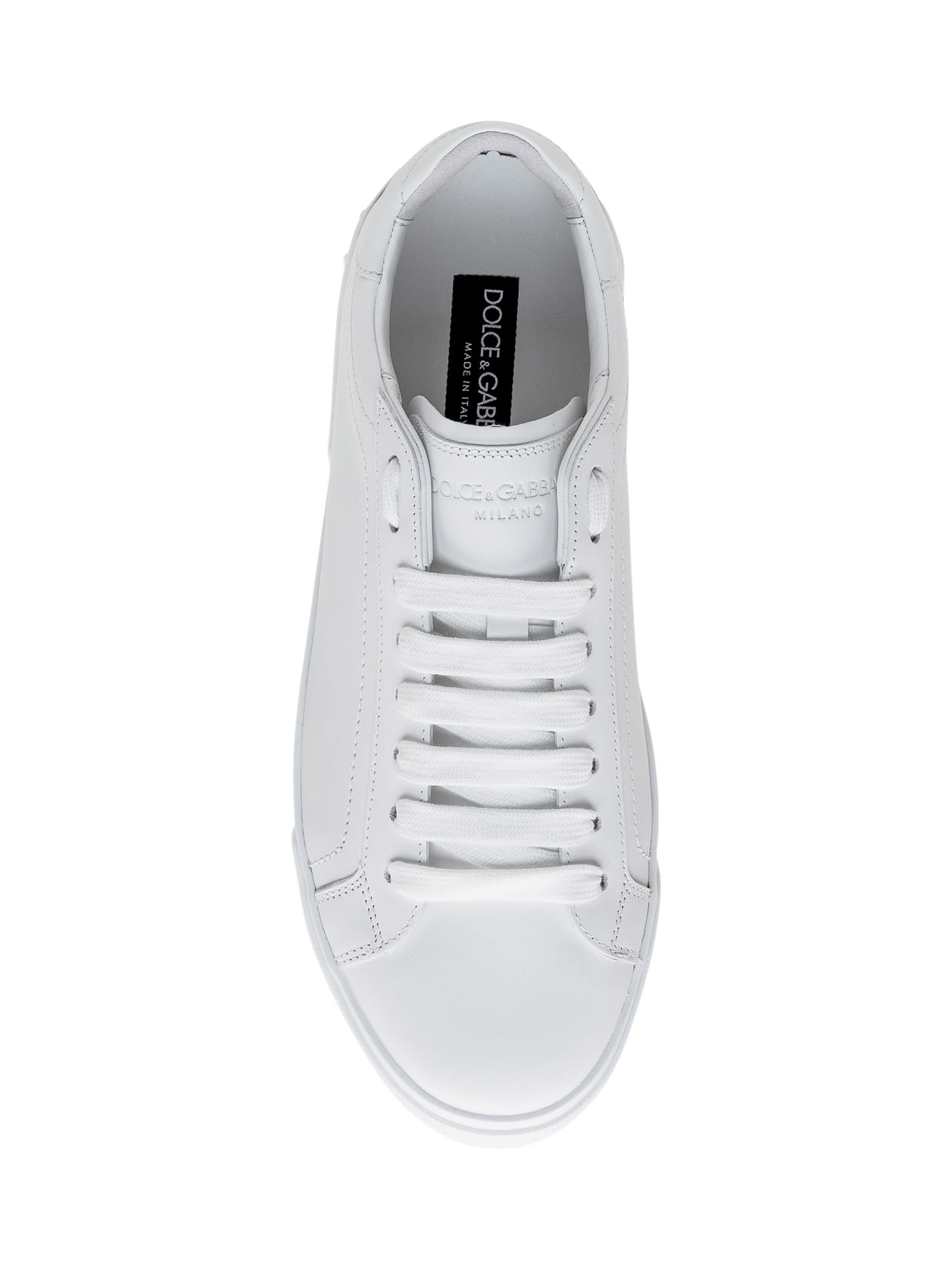 Shop Dolce & Gabbana Low Sneakers In Bianco Ottico