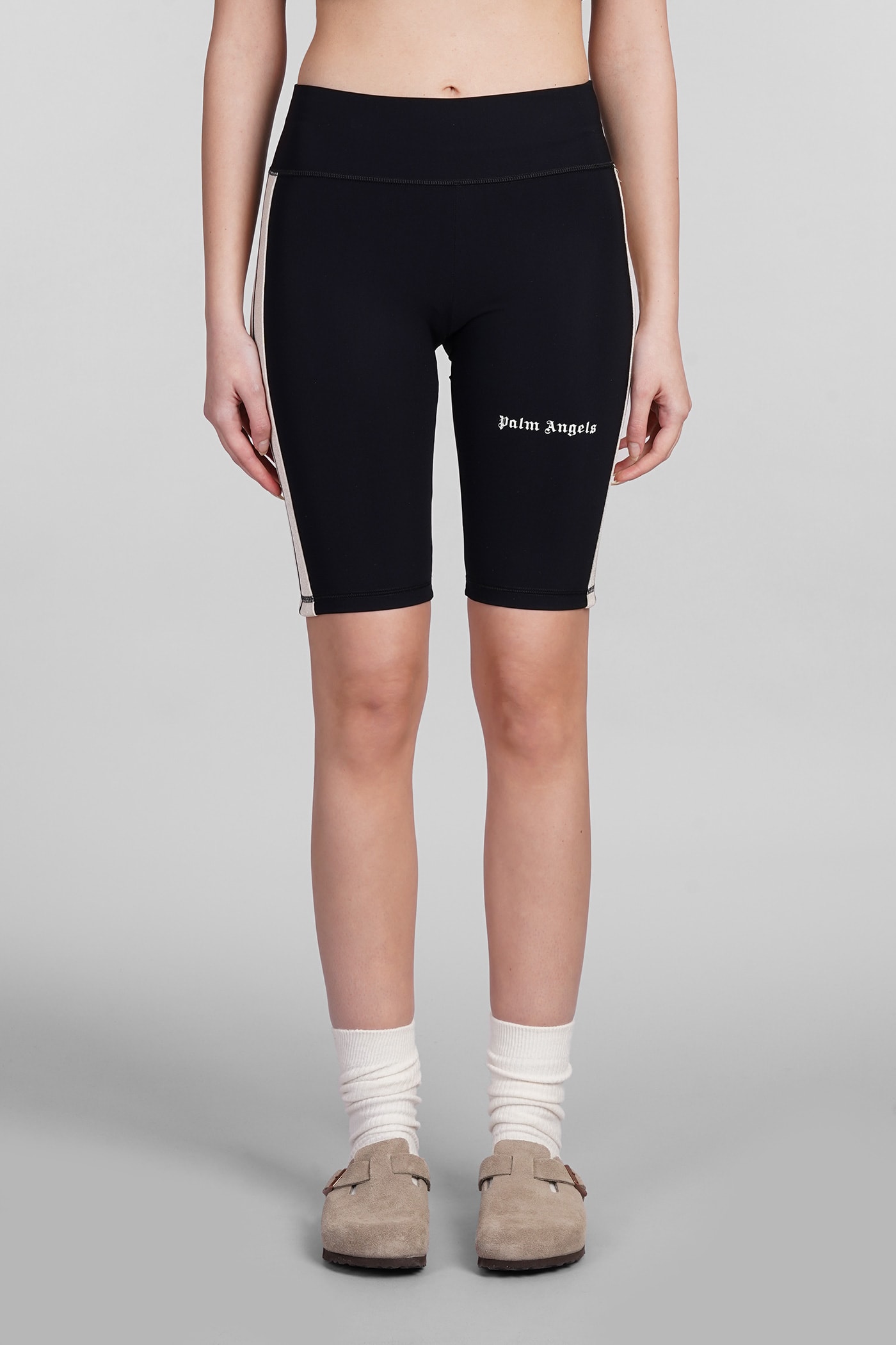 Palm Angels Shorts In Black Polyamide