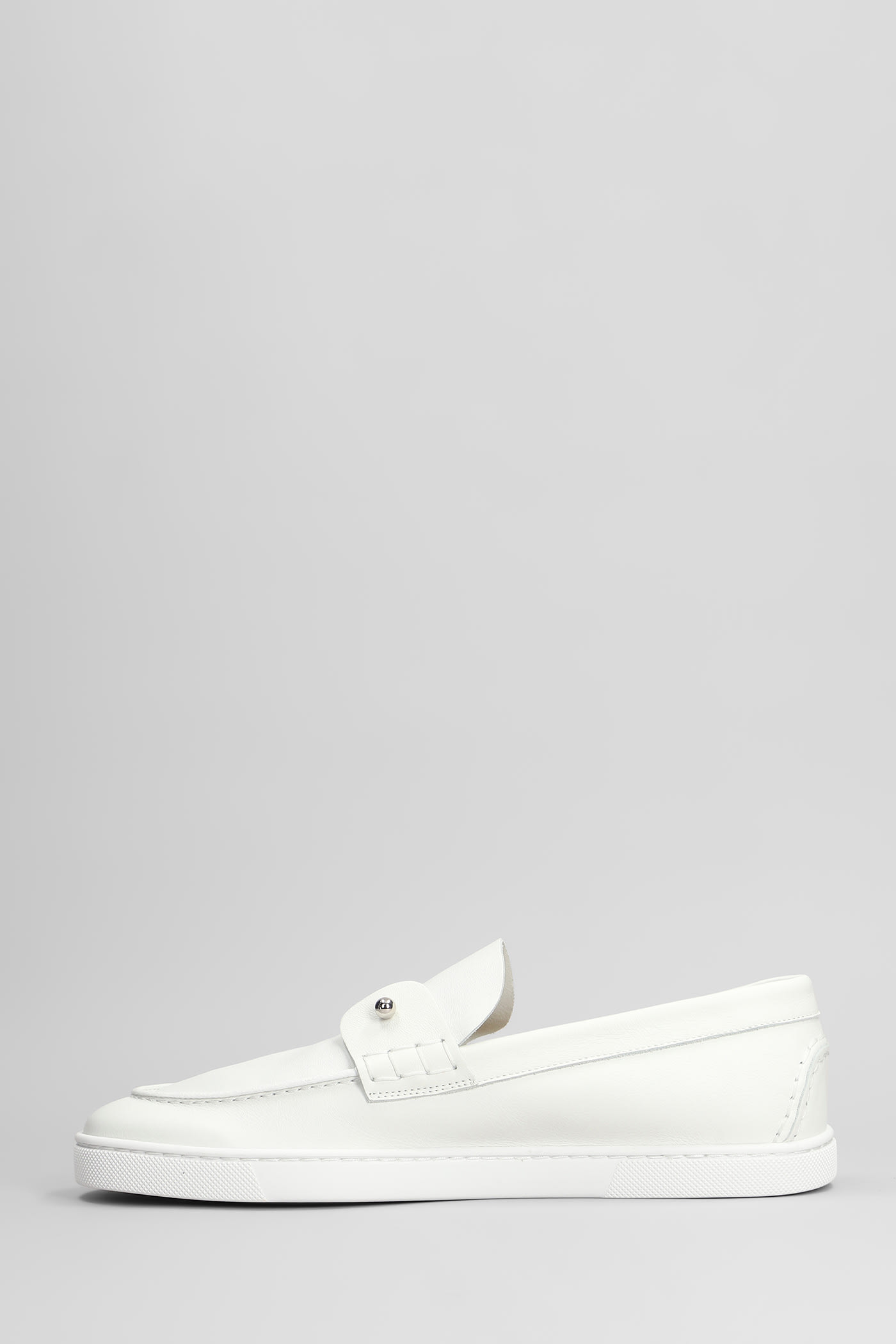 Christian Louboutin Chambeliboat Loafers In White Leather