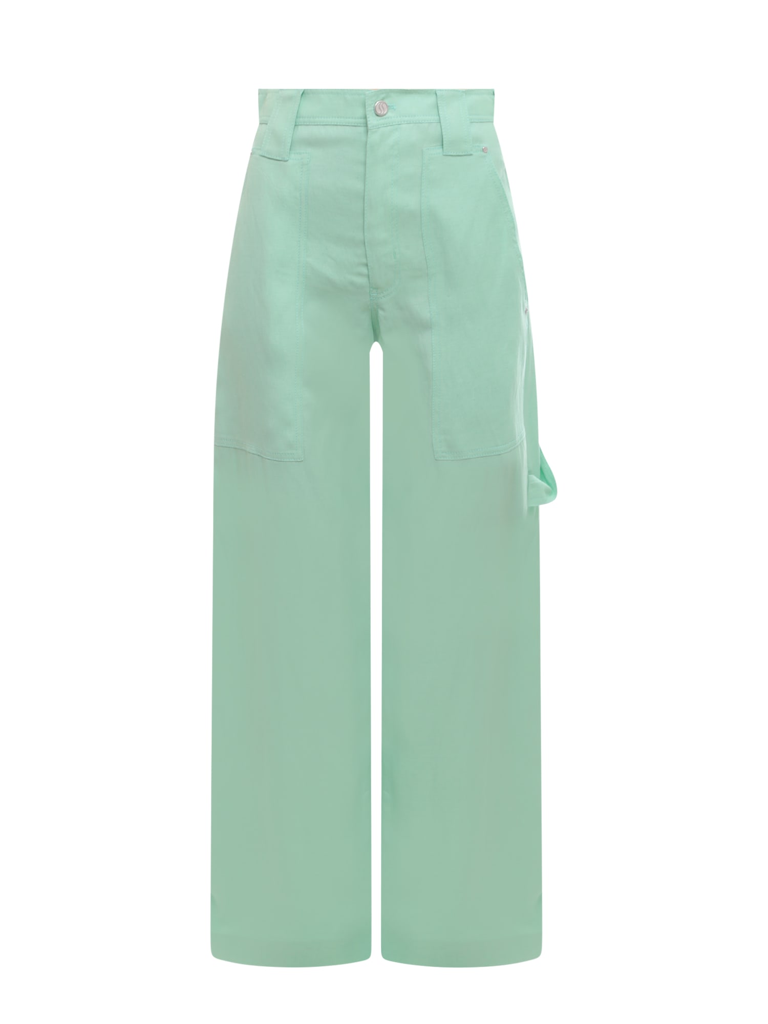 Shop Stella Mccartney Trouser In Green