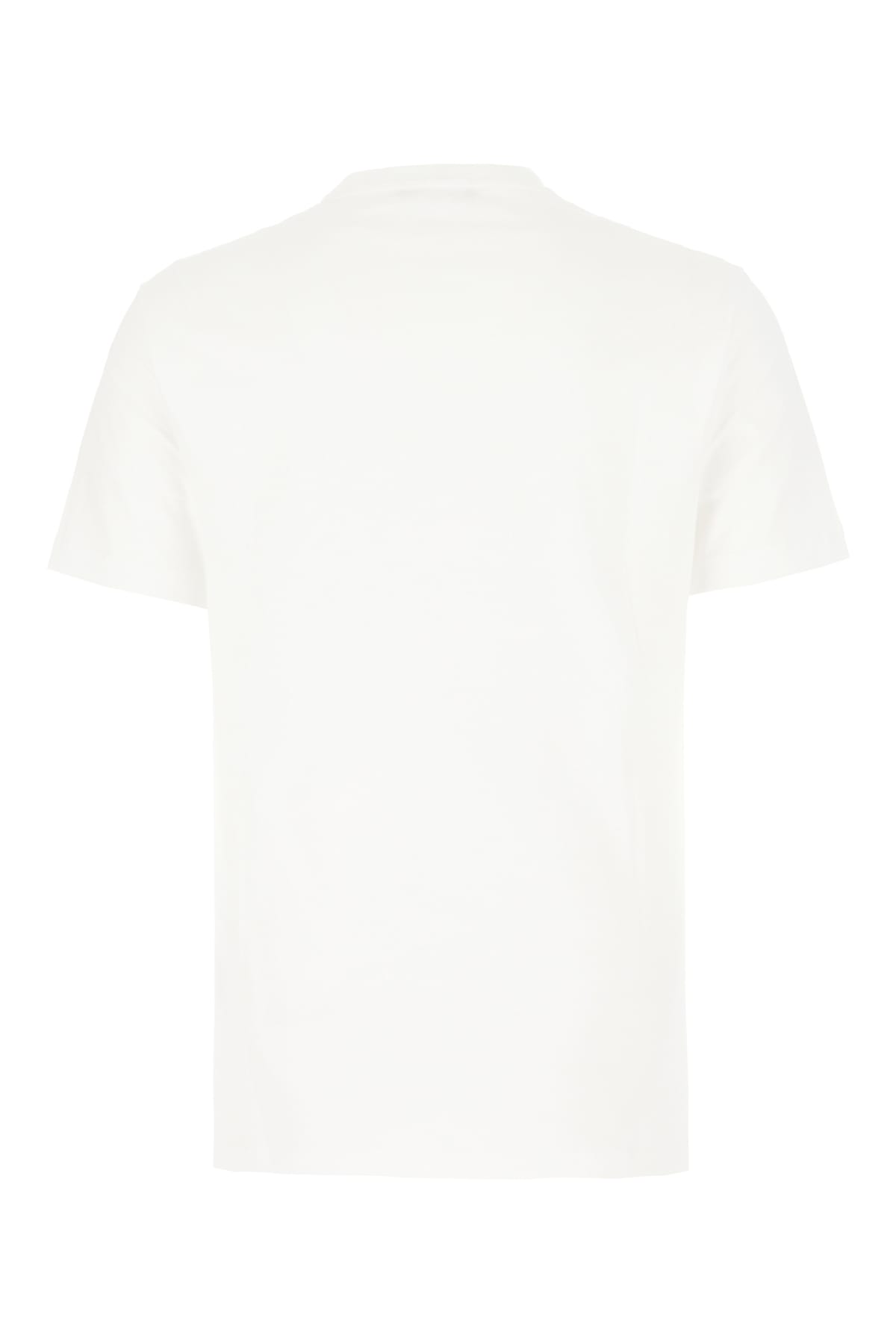 Shop Versace White Cotton T-shirt In Optical White