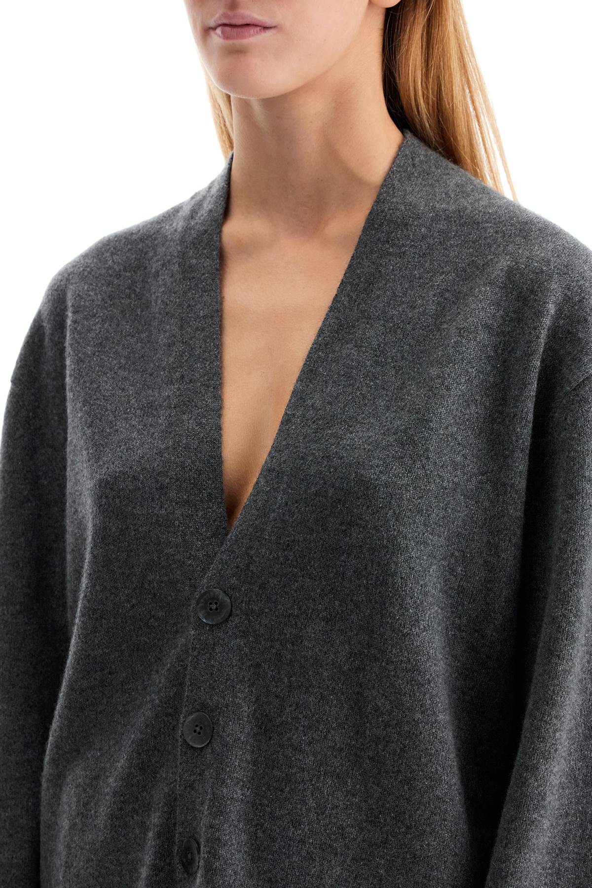 Shop Guest In Residence Pure Cashmere Cardigan For In Charcoal (grey)