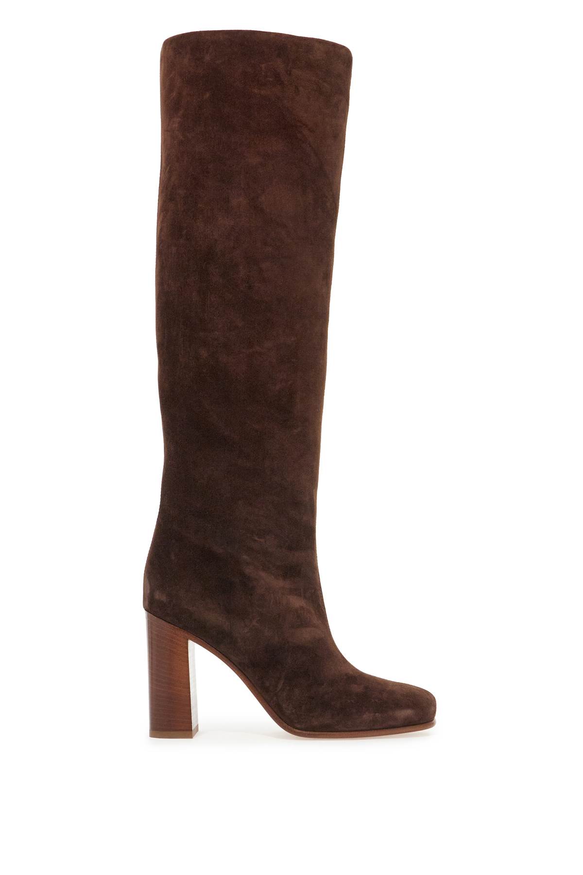 Shop Khaite Willow High Boots In Dark Brown (brown)