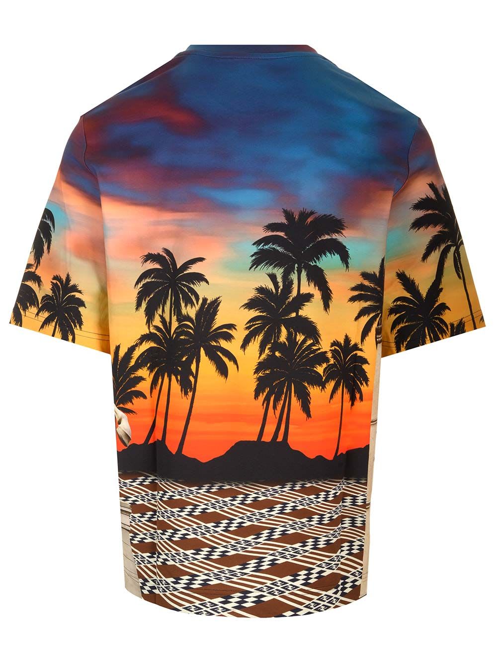 Shop Fendi Summer Roma T-shirt In Multicolor