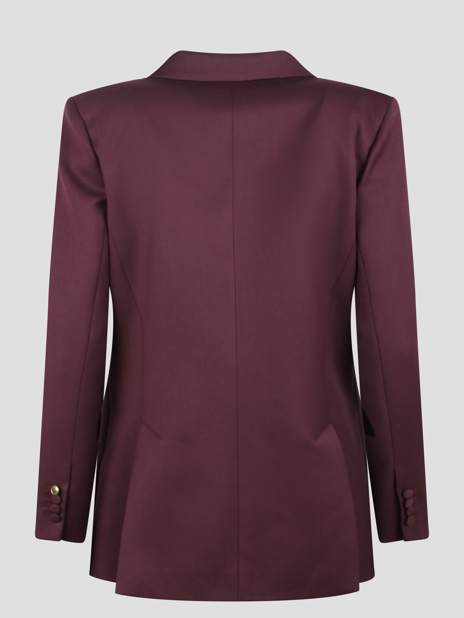 HEBE STUDIO HEBE STUDIO GEORGIA BURGUNDY BLAZER 