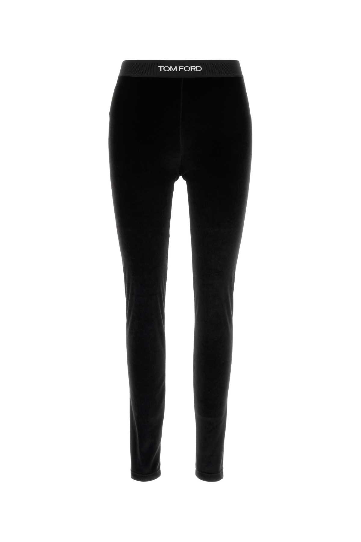 Tom Ford Branded Leggings In Black