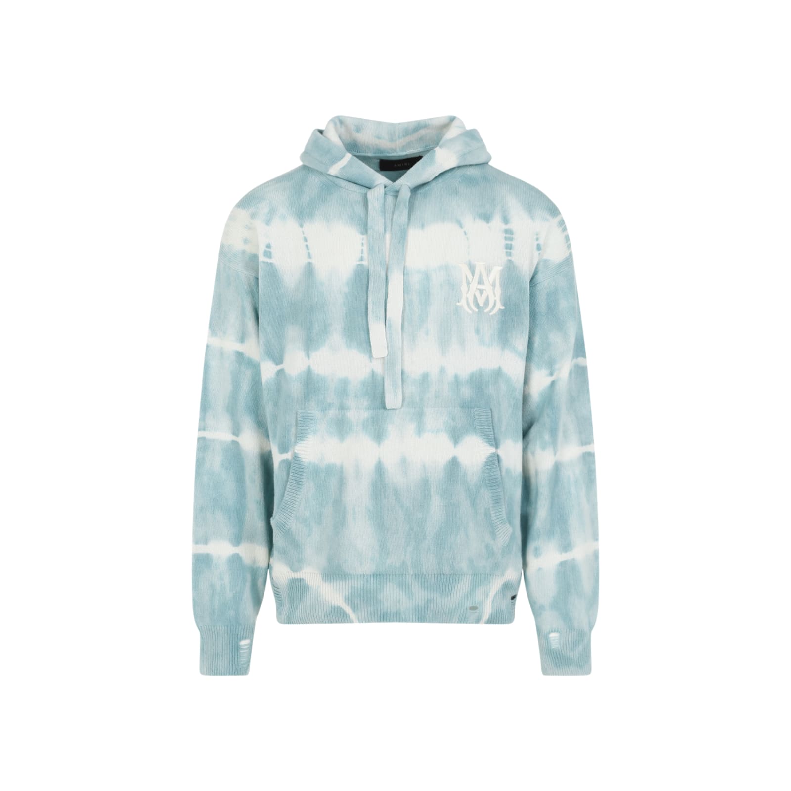 Shop Amiri Ma Tie Dye Hoodie In Sea Blue