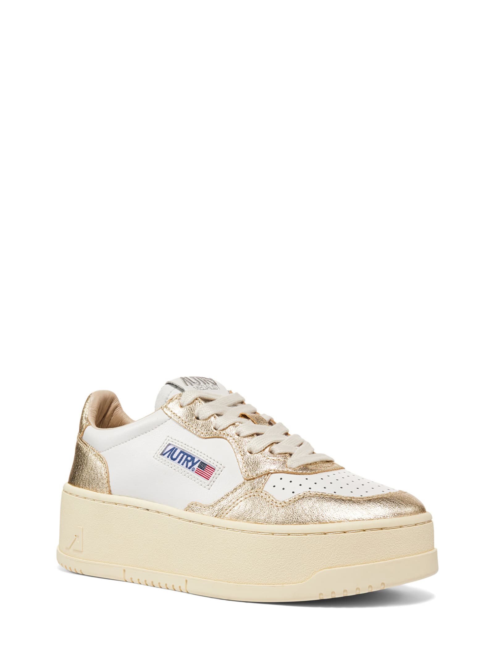 Shop Autry Medalist Platform Sneakers In White